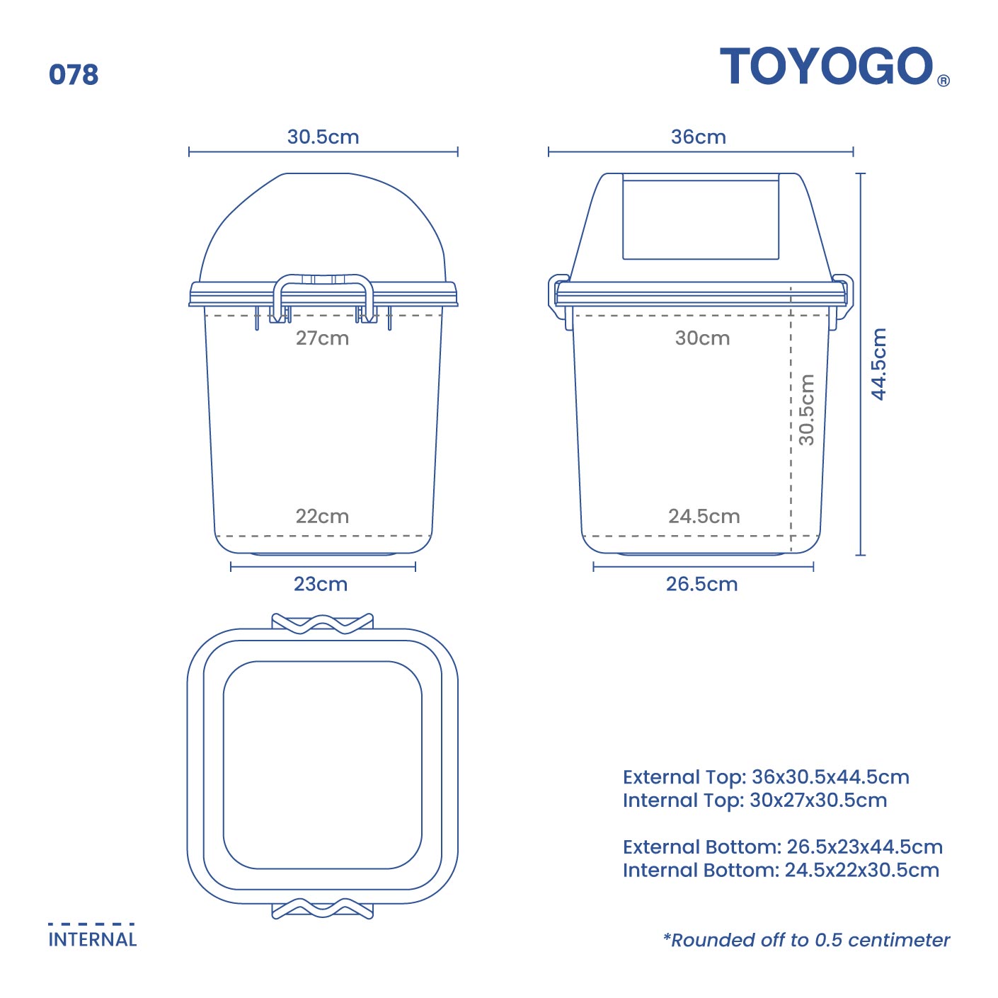 DUSTBIN (TOP OPEN) (078)