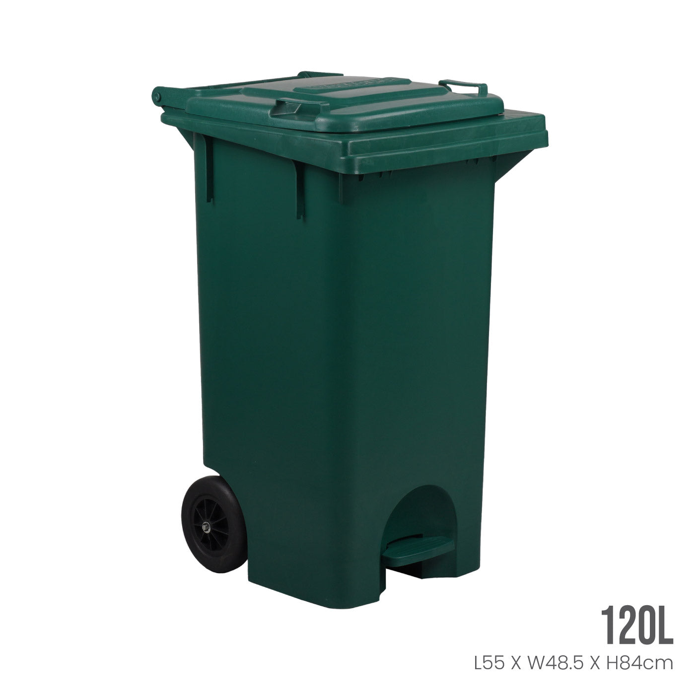 RECYCLE STEP BIN W/WHEELS (1009-GRN)