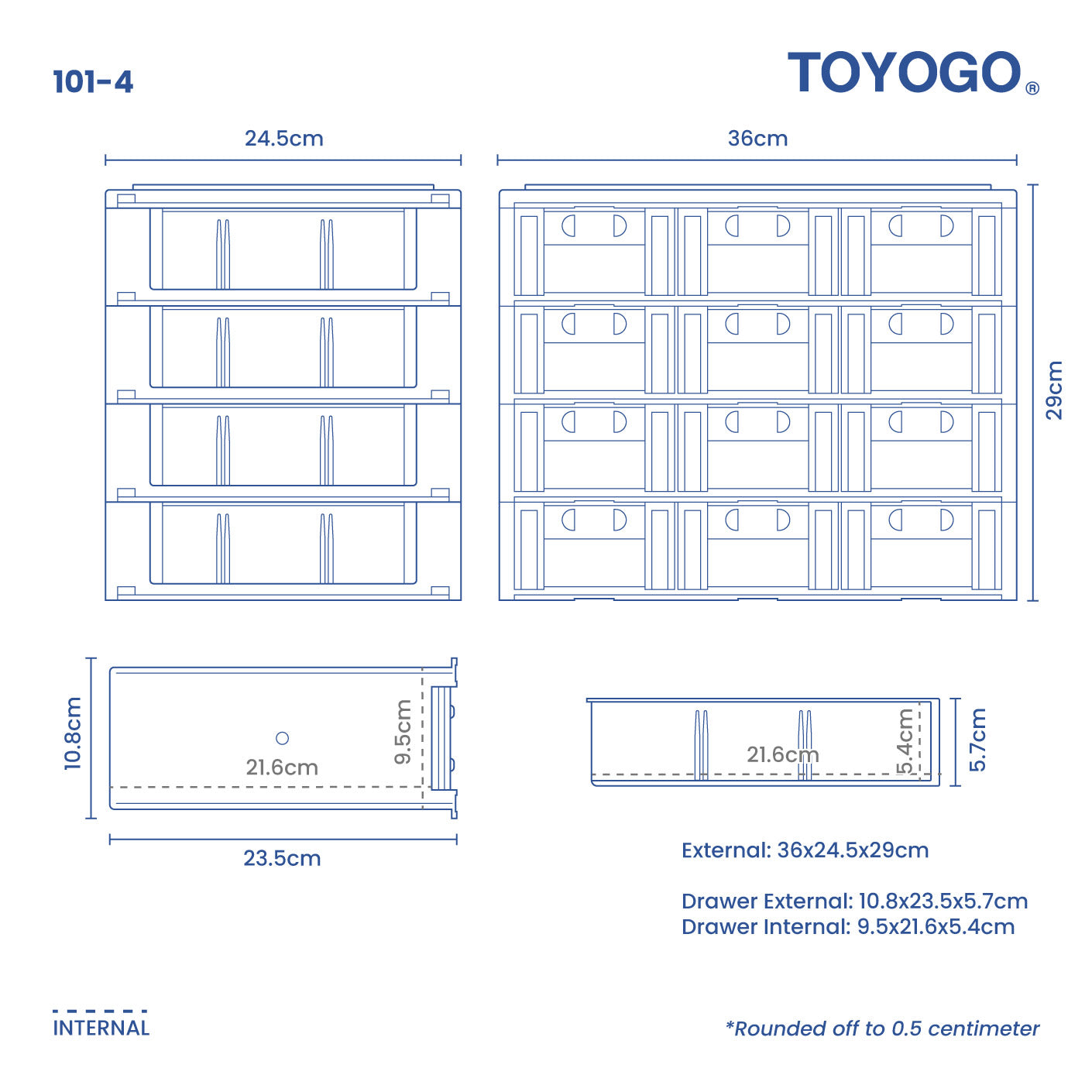 4 TIER H.T DRAWER (101-4)