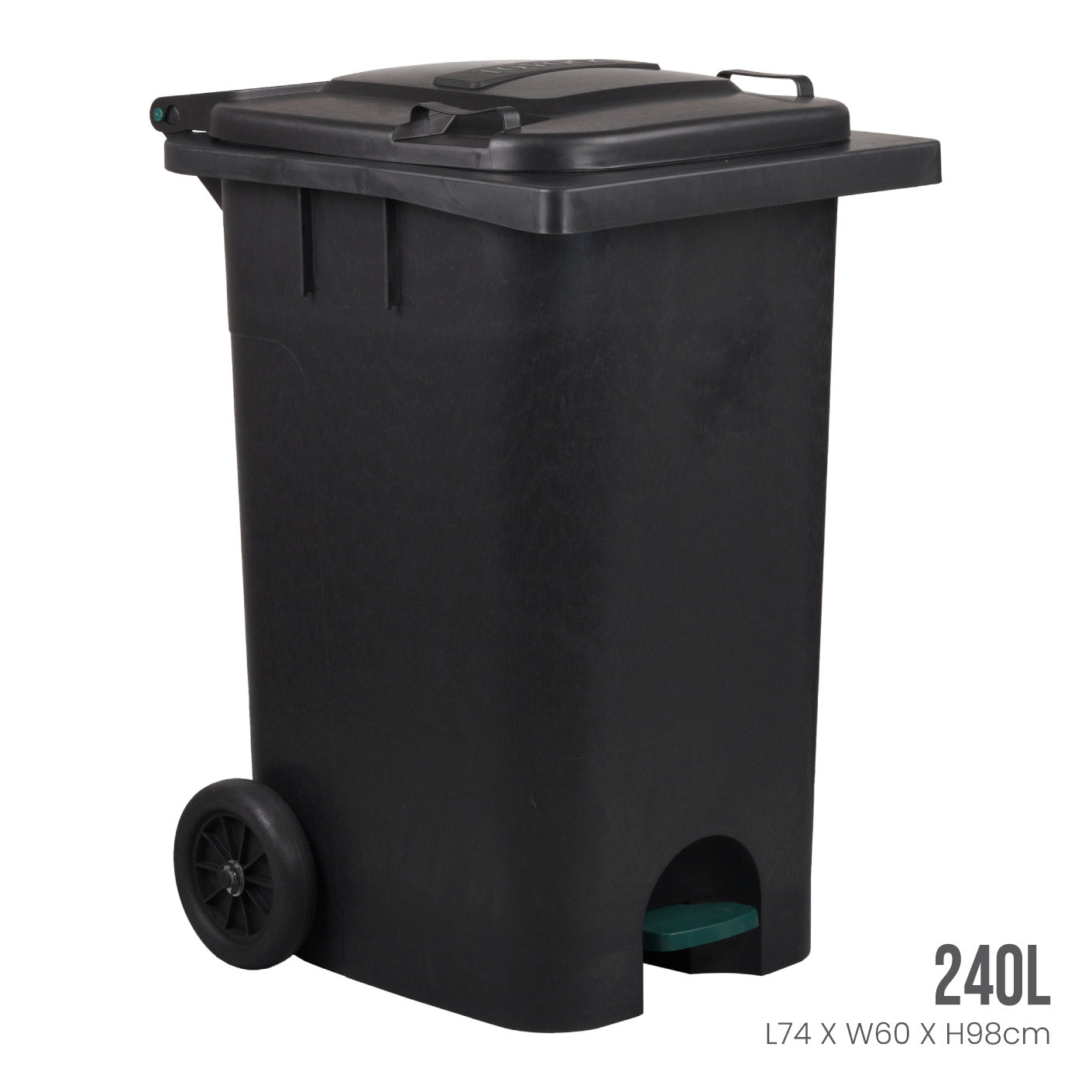 RECYCLE STEP BIN W/WHEELS (BLACK) (1010-B)