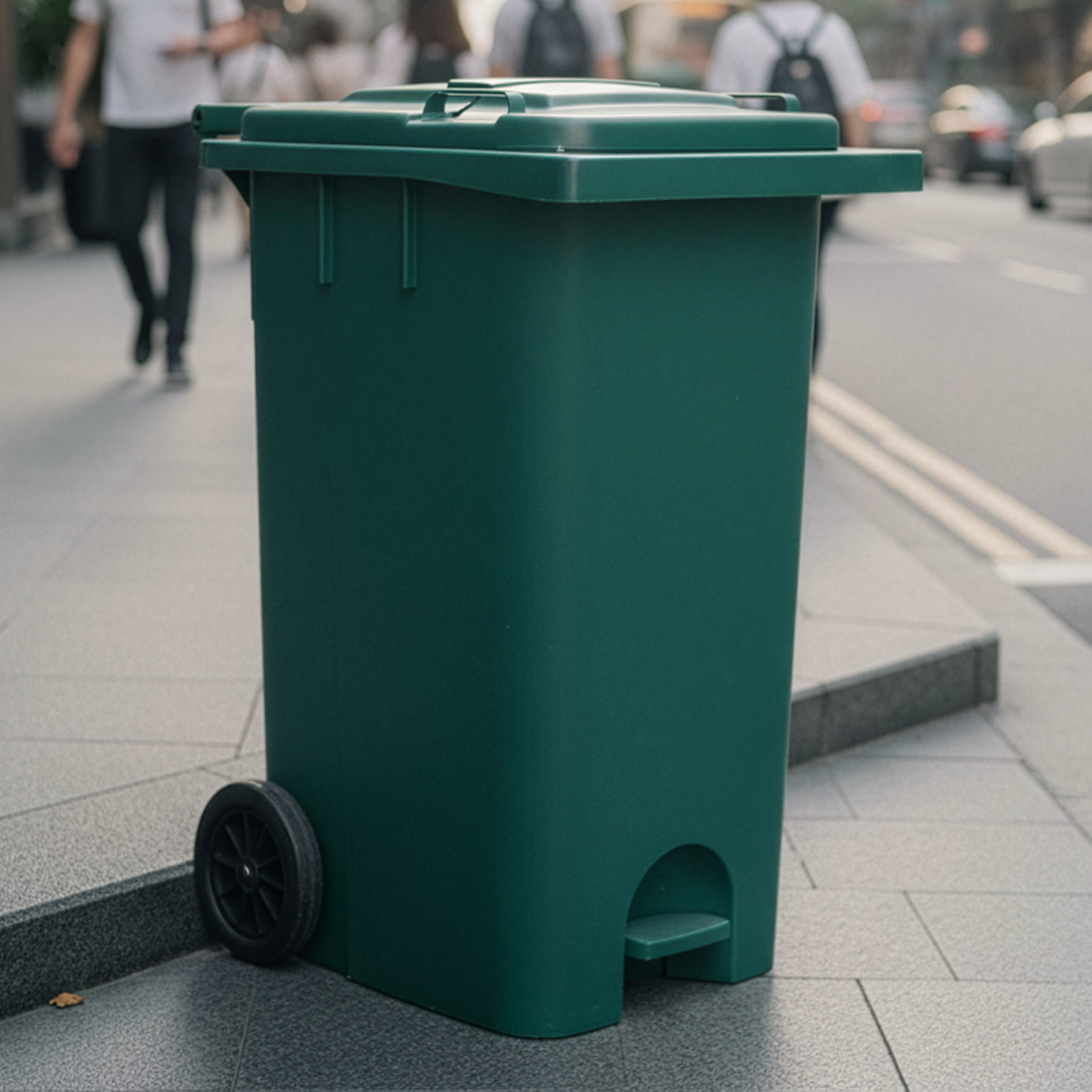 RECYCLE STEP BIN W/WHEELS (1010)