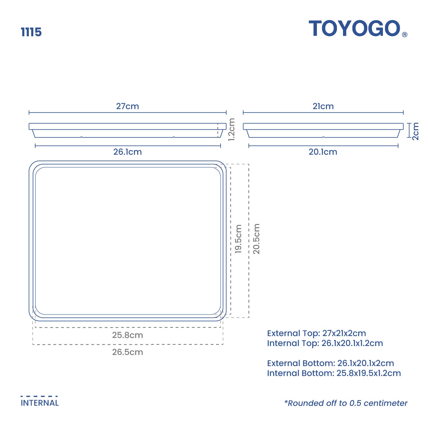 SQUARE SERVING TRAY (1115)