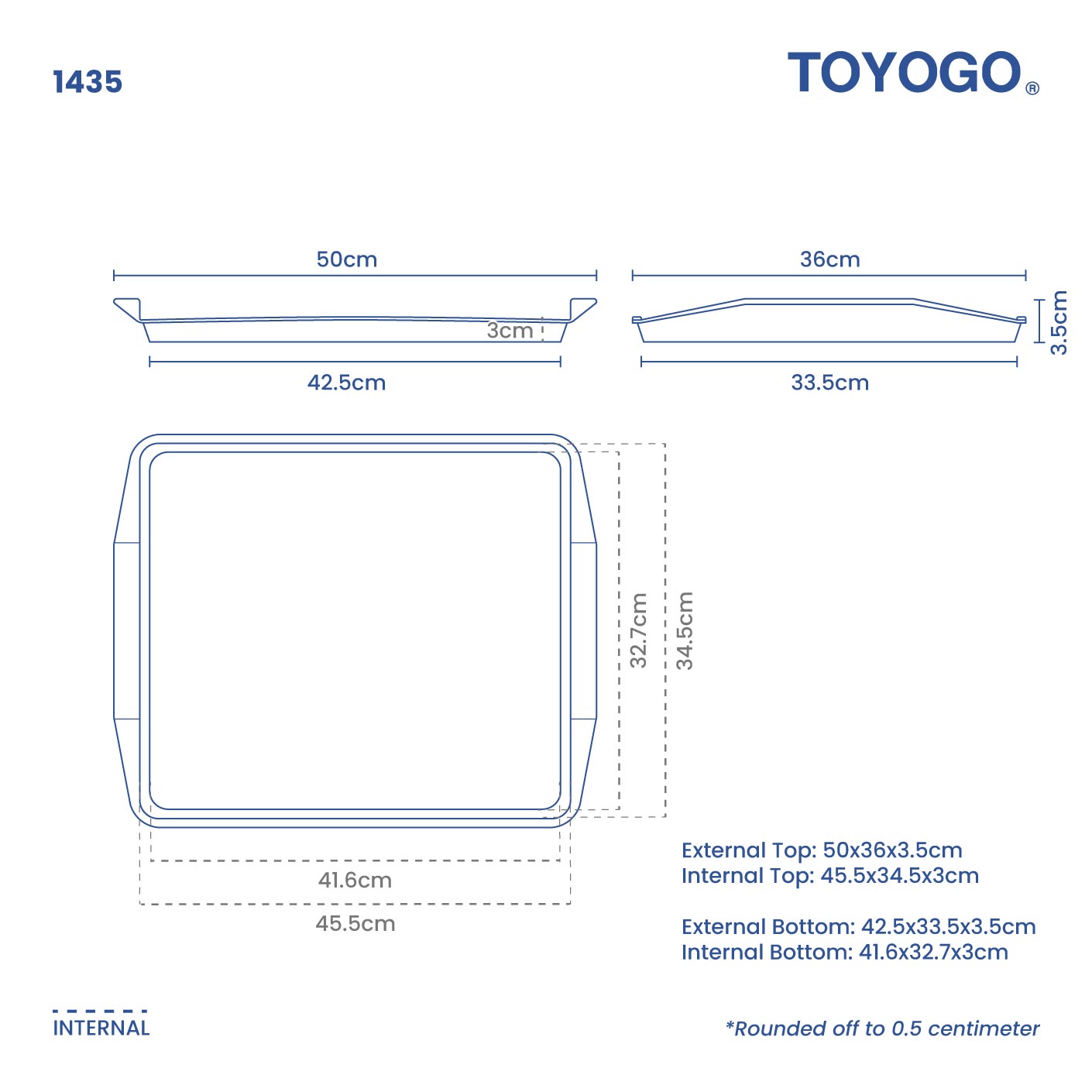 FAST FOOD TRAY (L) (1435)