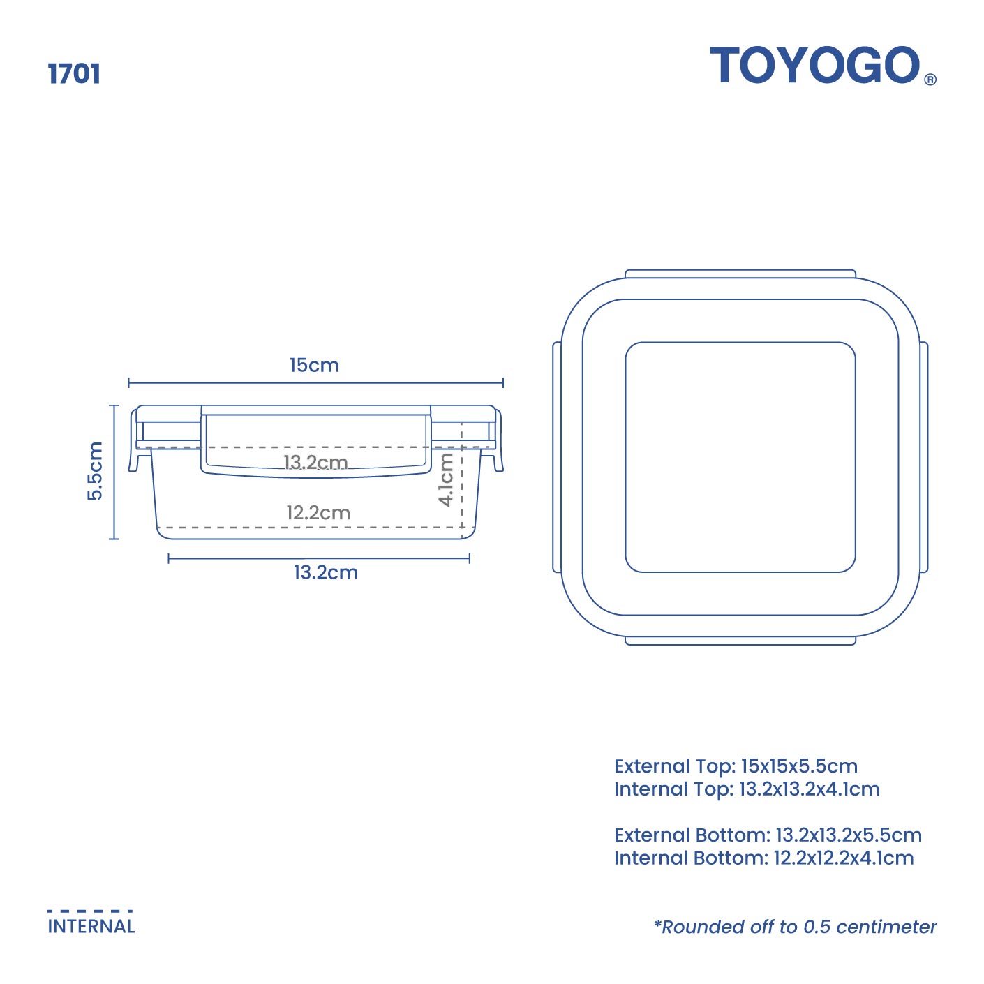 FRESH & TIGHT CONTAINER SQ1 (1701)