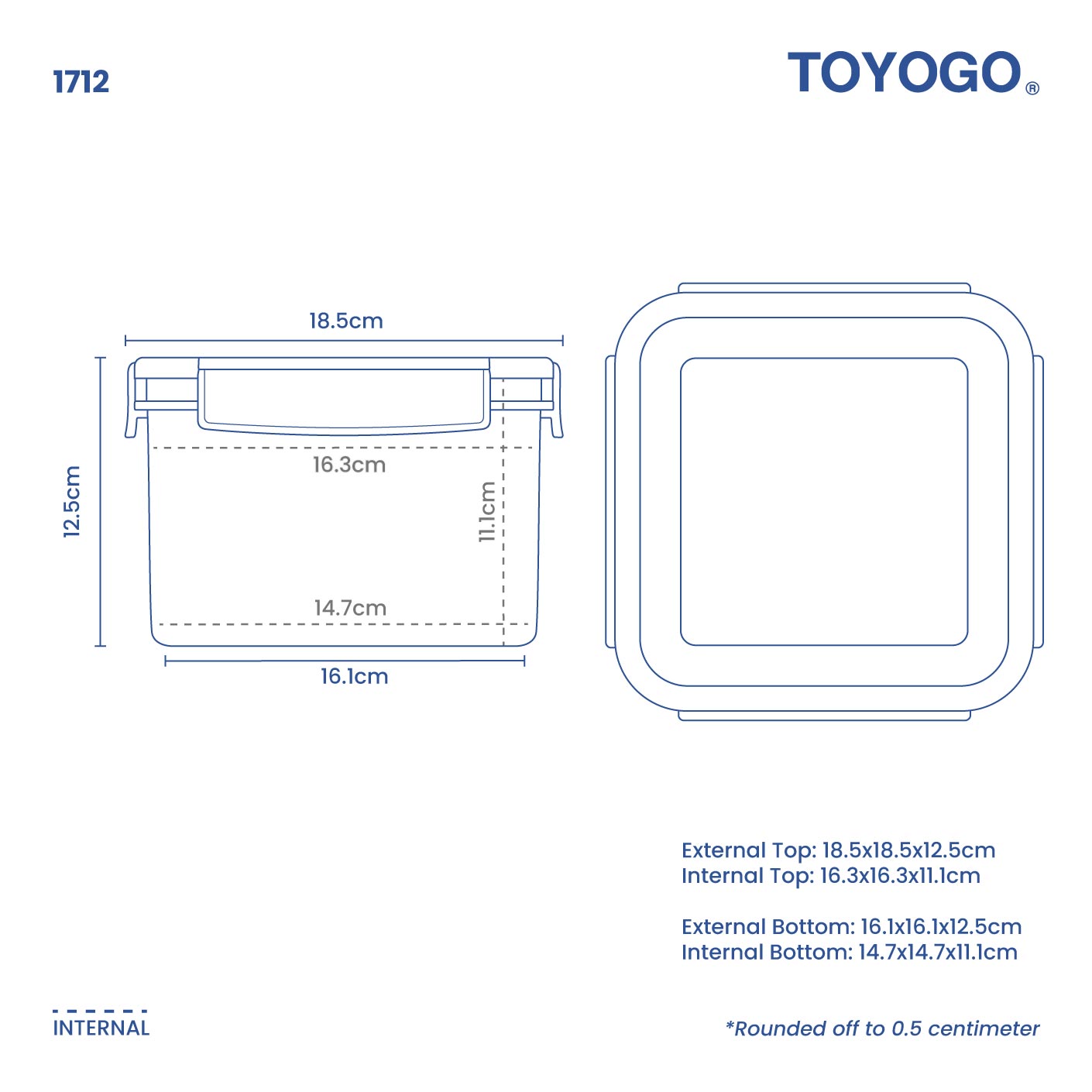 FRESH & TIGHT CONTAINER SQ2 (1712)