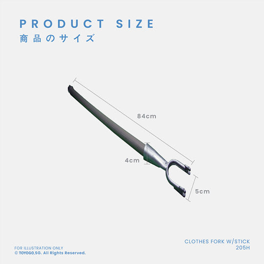 CLOTHES FORK W/STICK (205H)