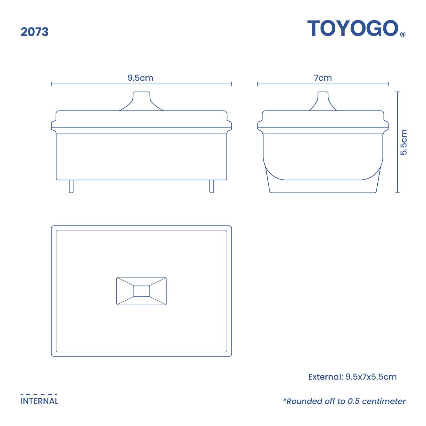 ELLY CASE W/LID (2PC/PKT) (2073-2)