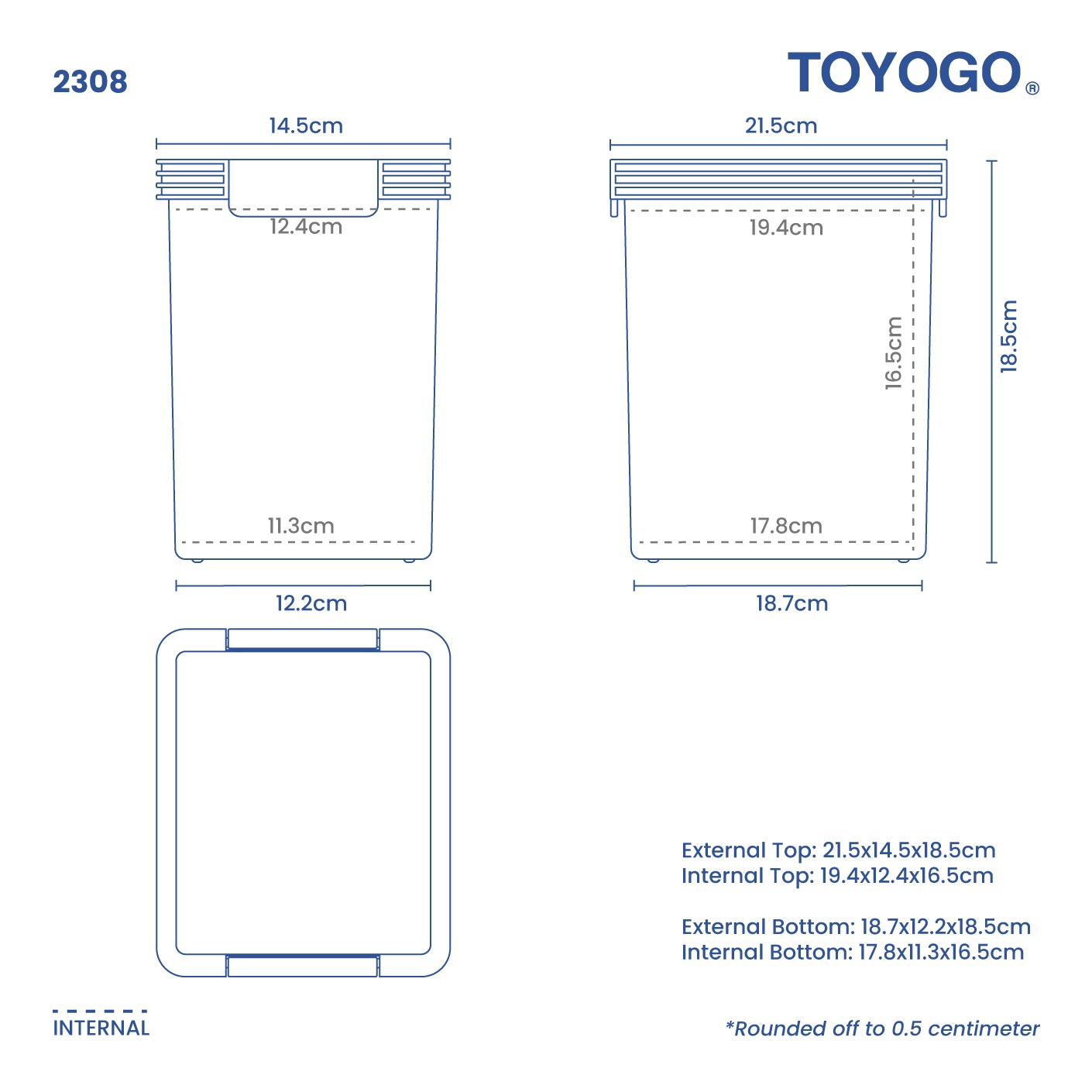 CLIPS N STORAGE CONTAINER (M) (2308)