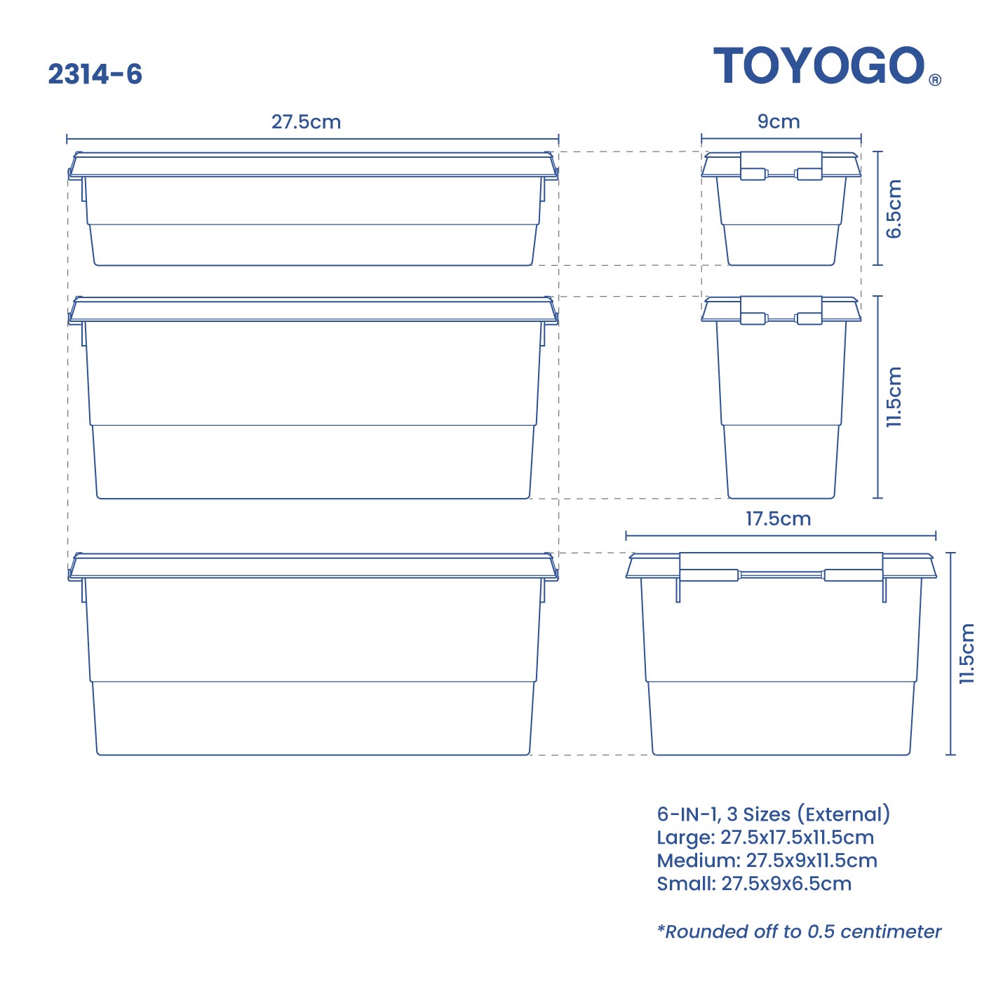 6-IN-1 FREEZER CONTAINER SET (2314-6)