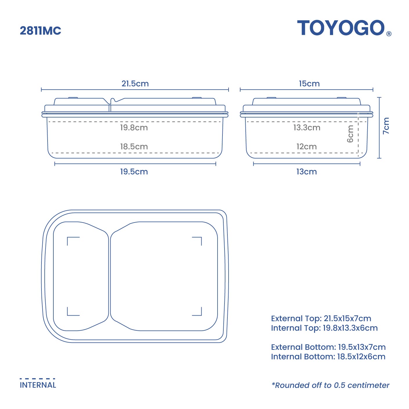 FLIP TOP CONTAINER (2811-MC)