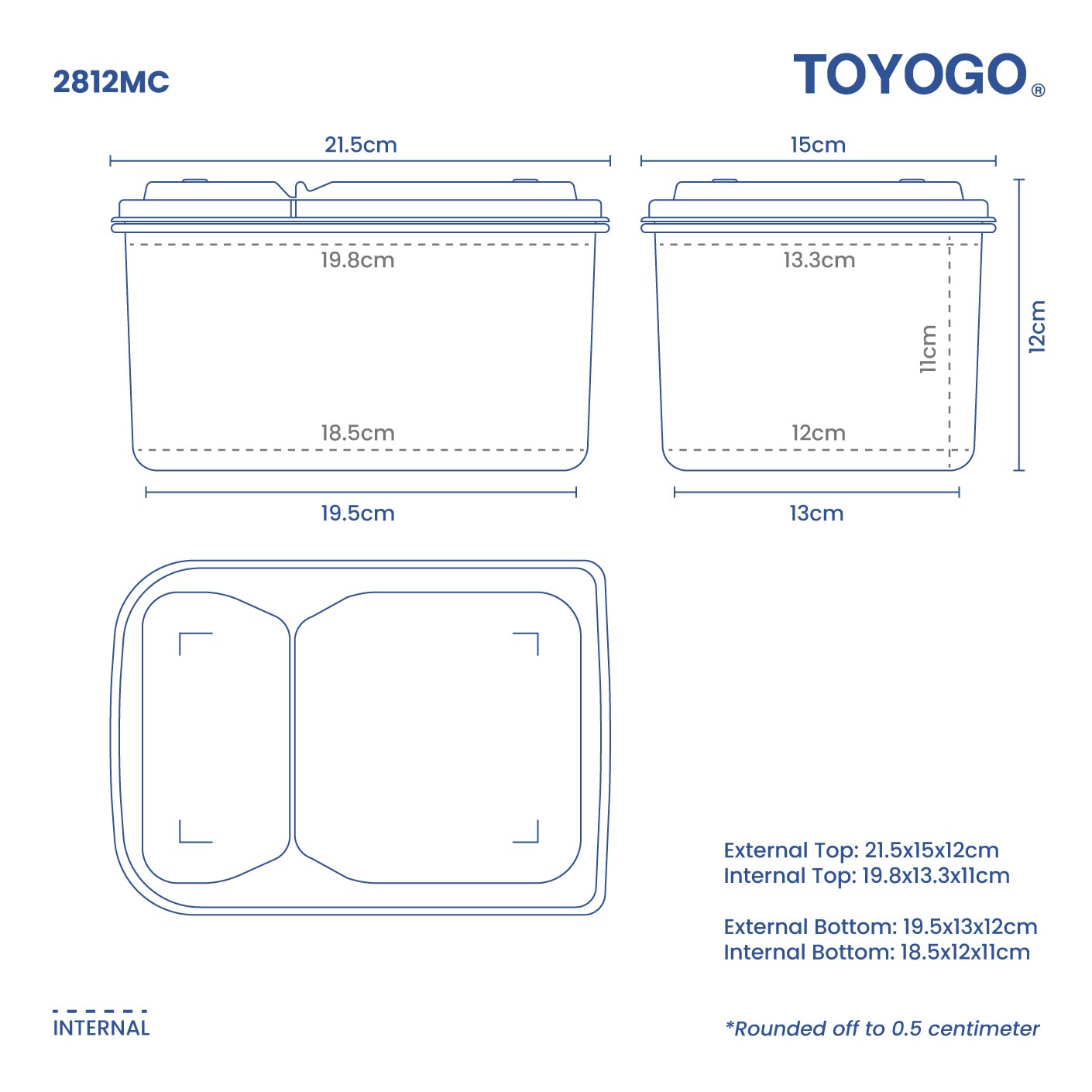 FLIP TOP CONTAINER (2812-MC)