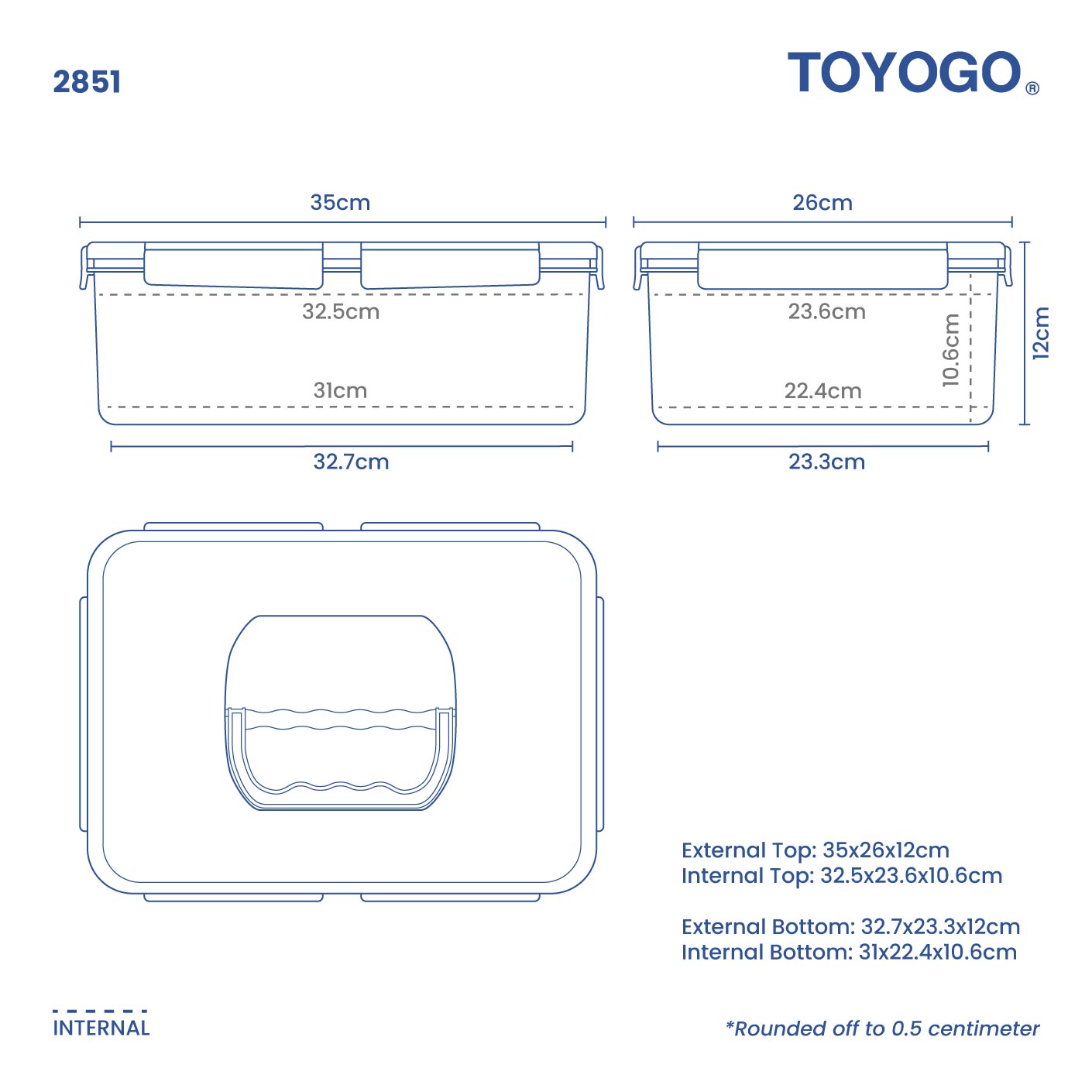 FRESH & TIGHT HANDY CONTAINER RT1 (2851)