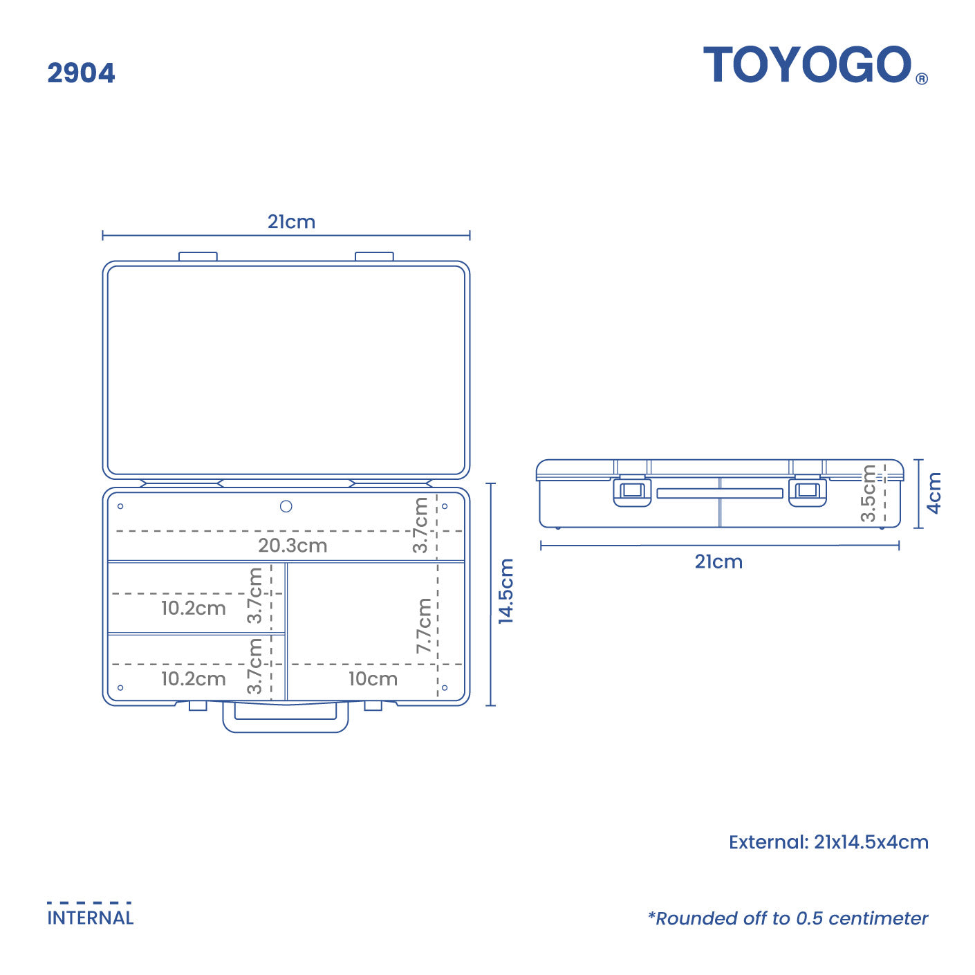 4 COMPARTMENT PARTS CASE (2904)