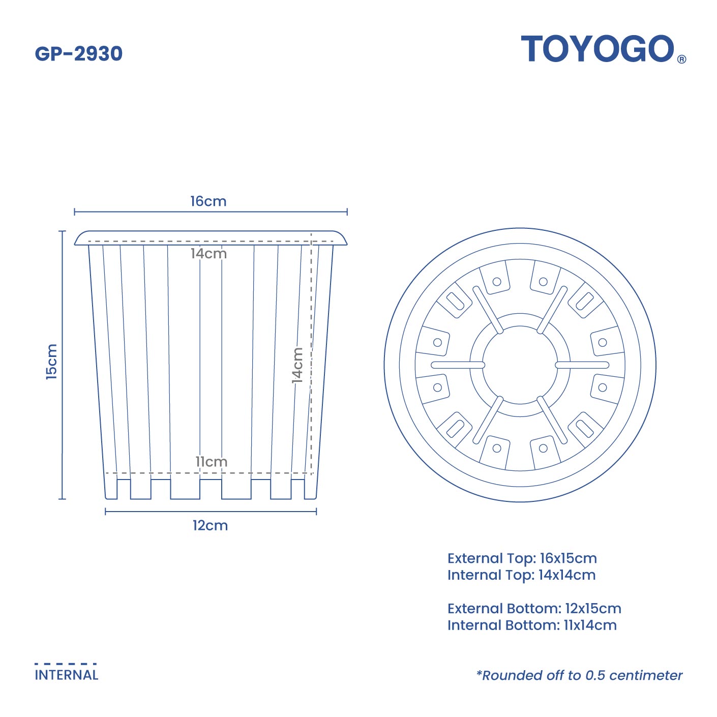 RD CLASSIC FLOWER POT (GP-2930)