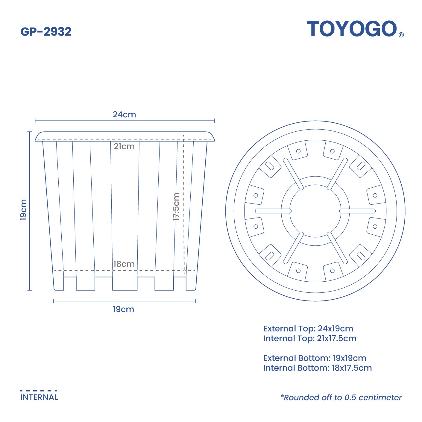RD CLASSIC FLOWER POT (GP-2932)