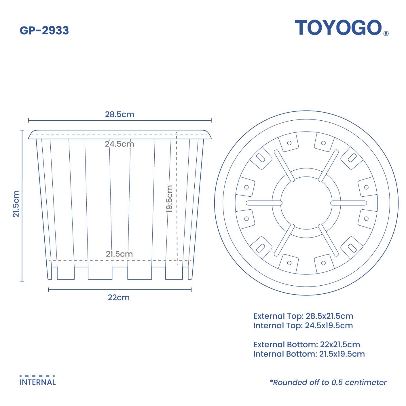 RD CLASSIC FLOWER POT (GP-2933)
