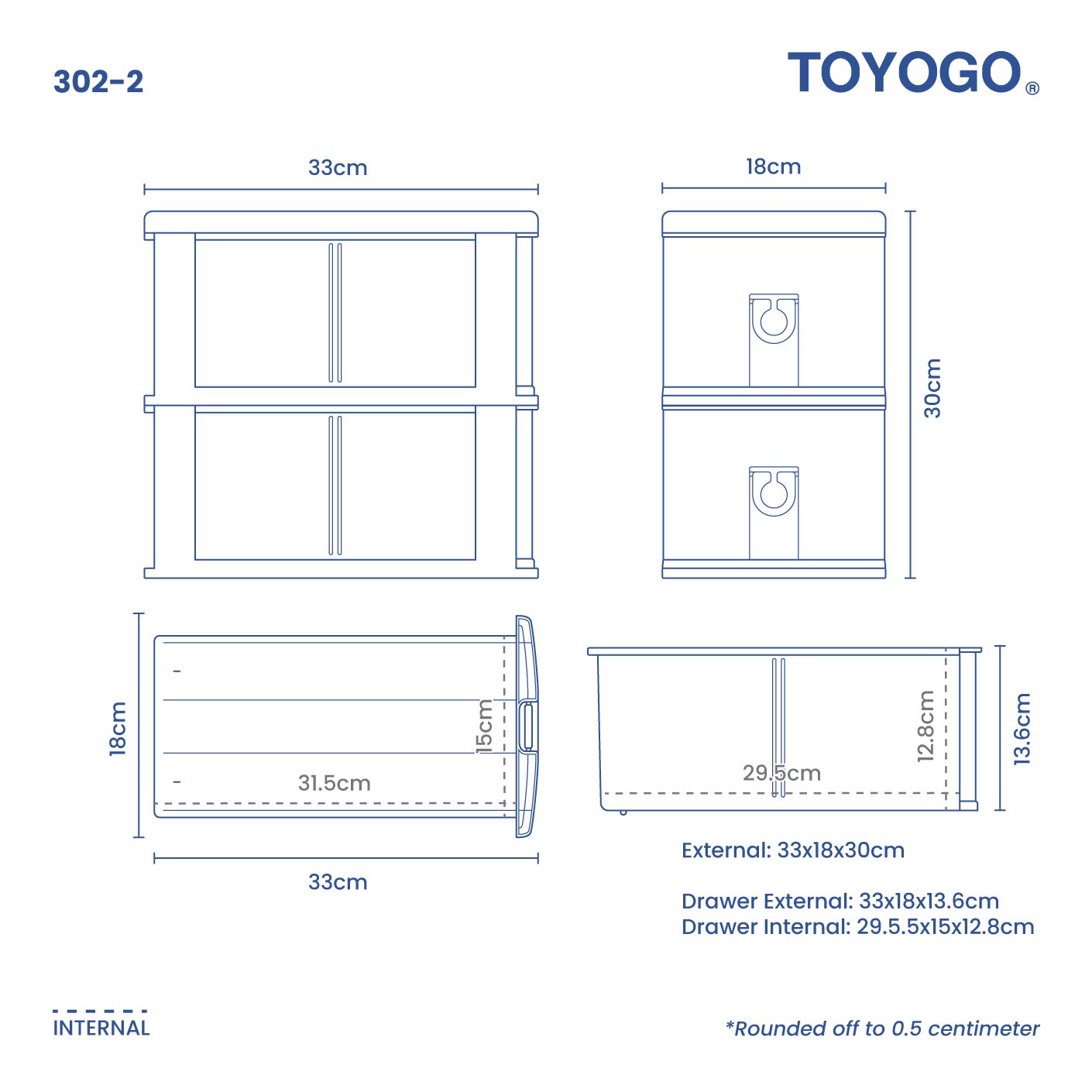2 TIER CD/SAT DRAWER (302-2)