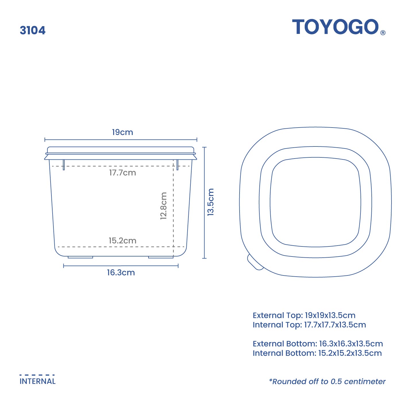 FRESH SQUARE BOX (3104)