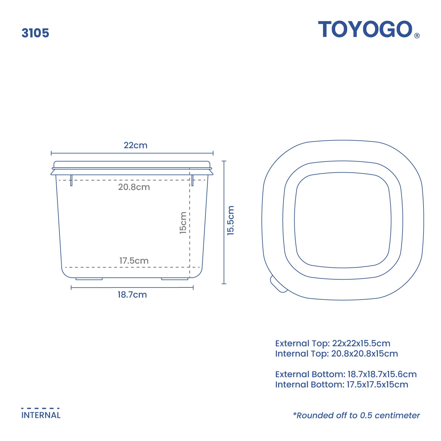 FRESH SQUARE BOX (3105)