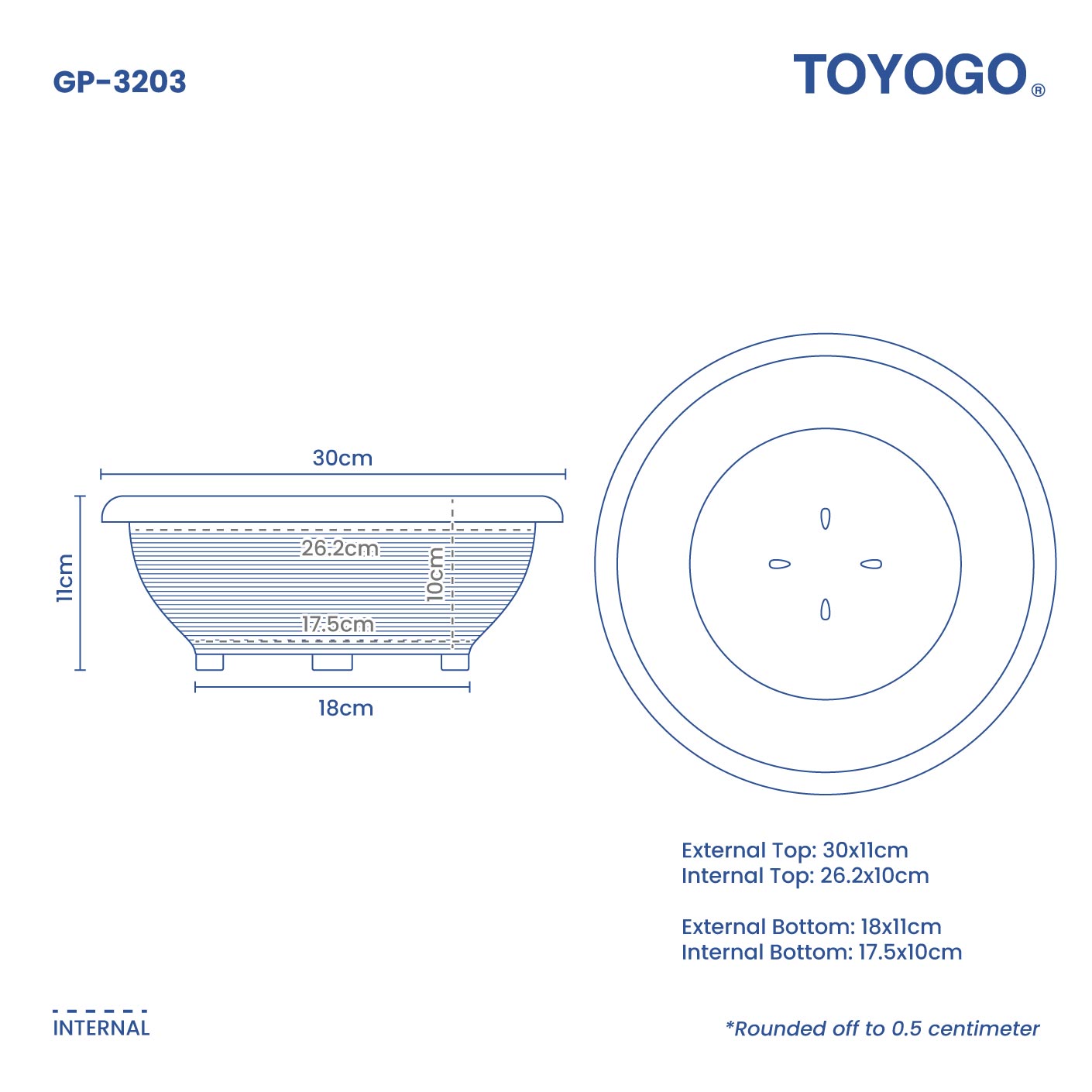 RD FATTY GARDEN POT NO.3 (GP-3203)