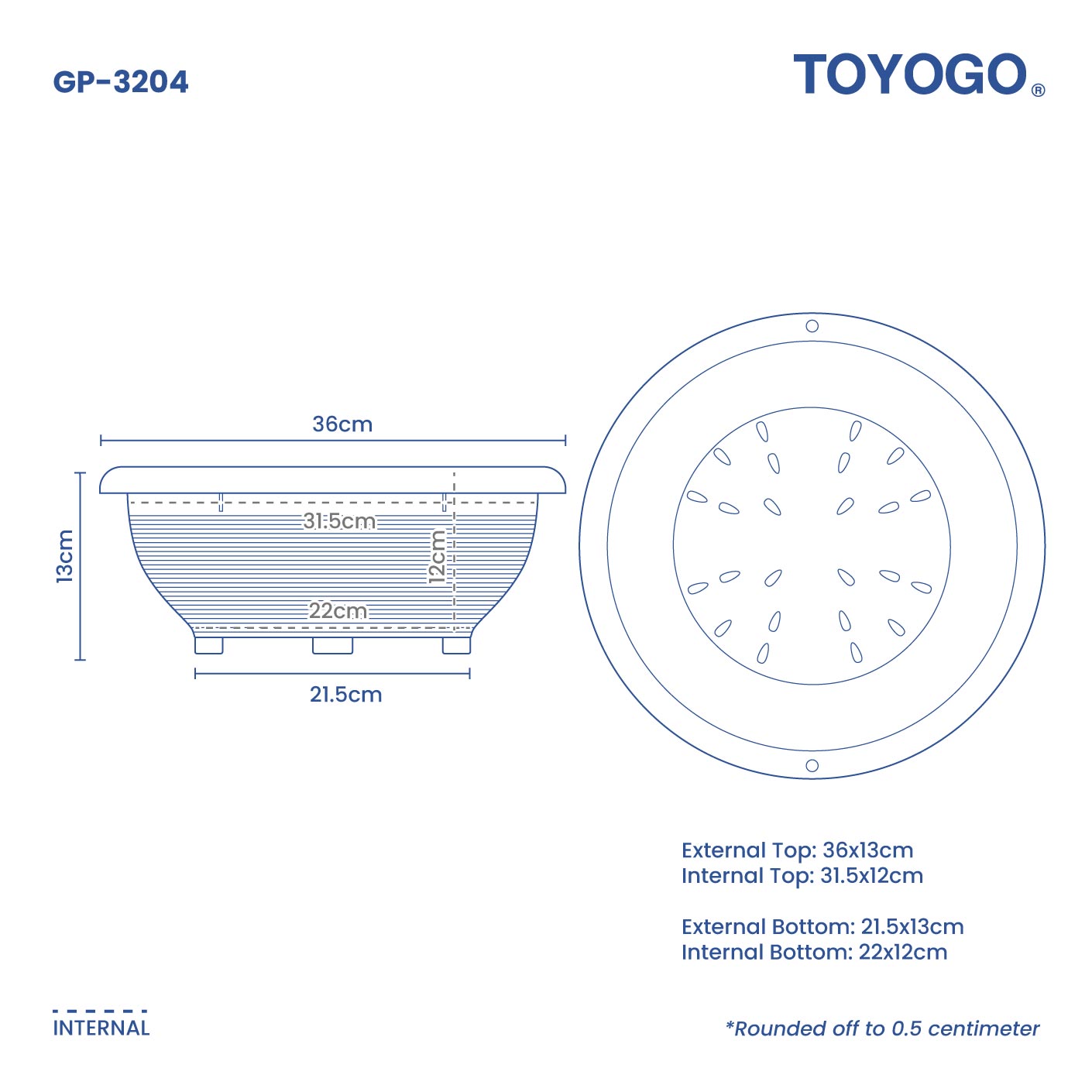 RD FATTY GARDEN POT NO.4 (GP-3204)