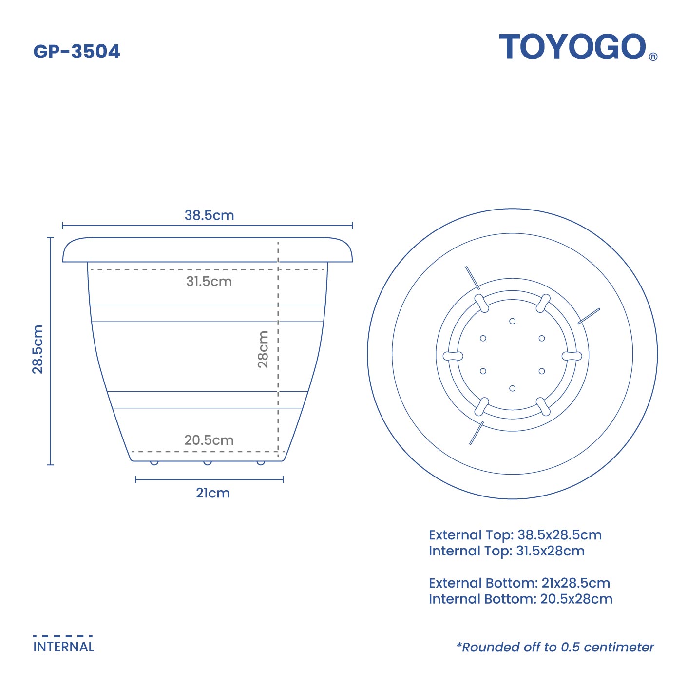 GARDEN POT RD/GRAPE (GP-3504)