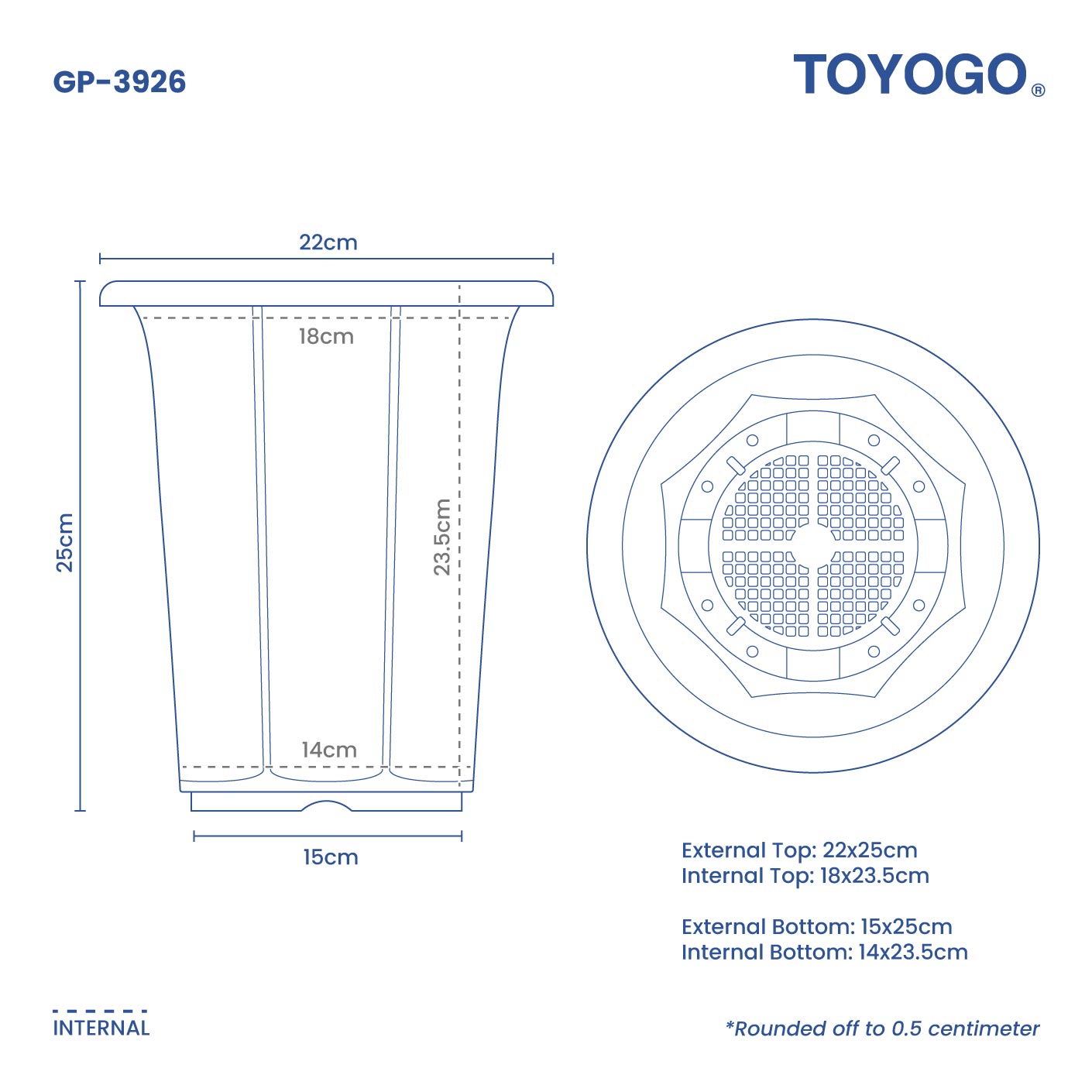 CYLINDER FLOWER POT SLIM (GP-3926)
