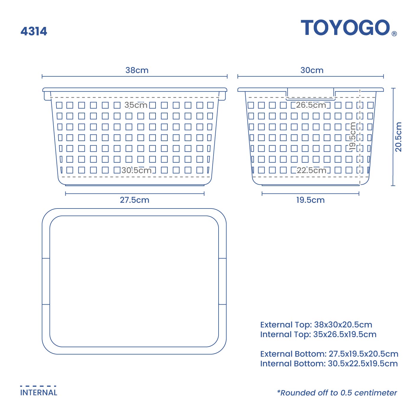 PON-PON BASKET (L) (4314)
