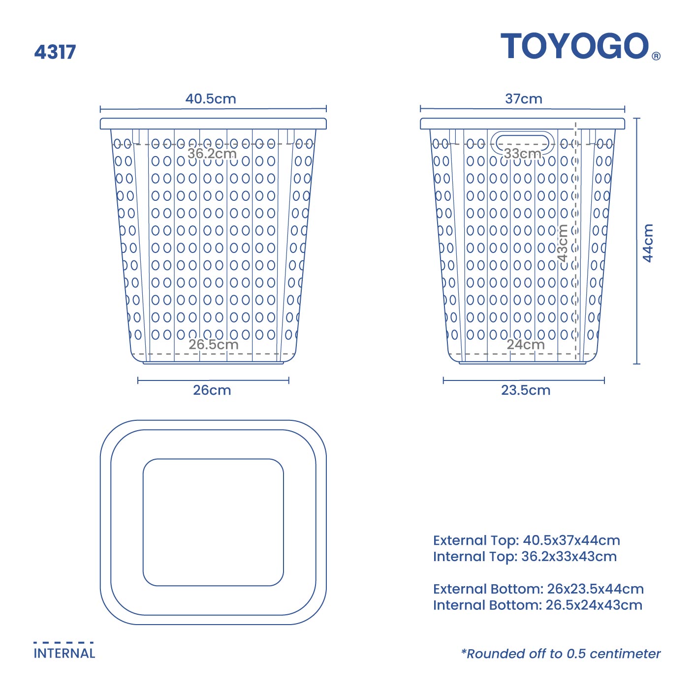 HIGHLY LAUNDRY BASKET (S) (4317)