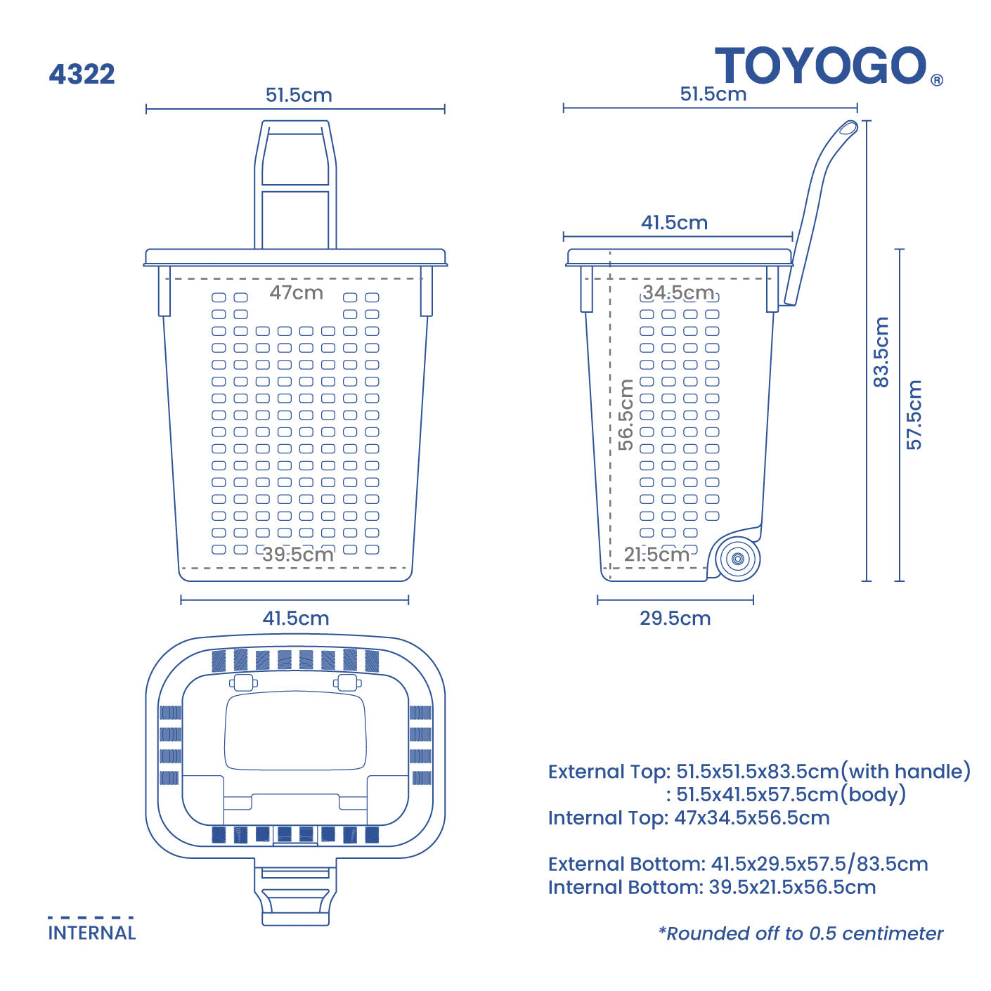 ROTY MARKET/LAUNDRY TROLLEY (4322)