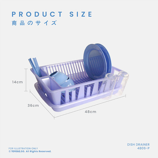 DISH RACK W/TRAY (4806-P)