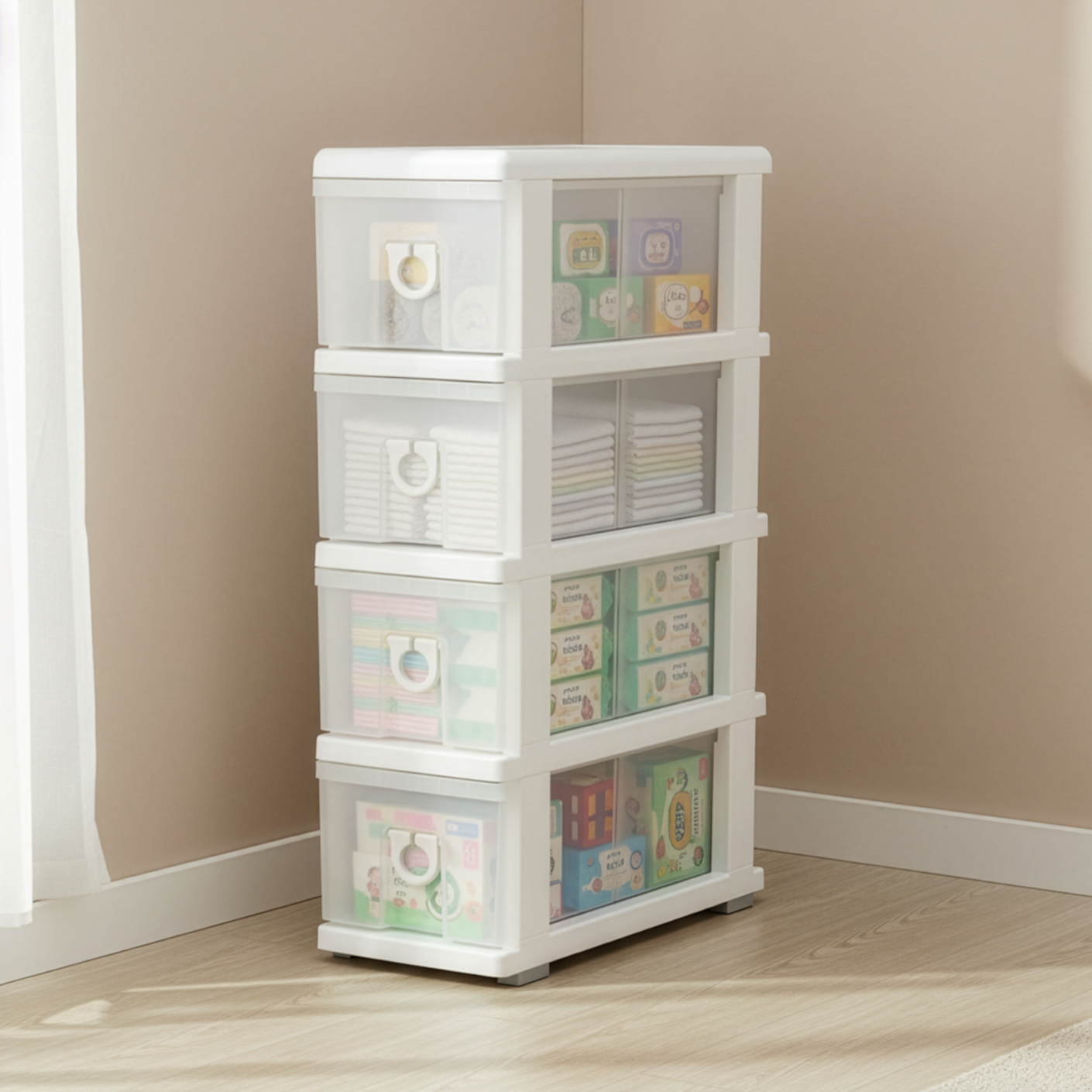 4 TIER SLIM KITCHEN DRAWER (501-4)