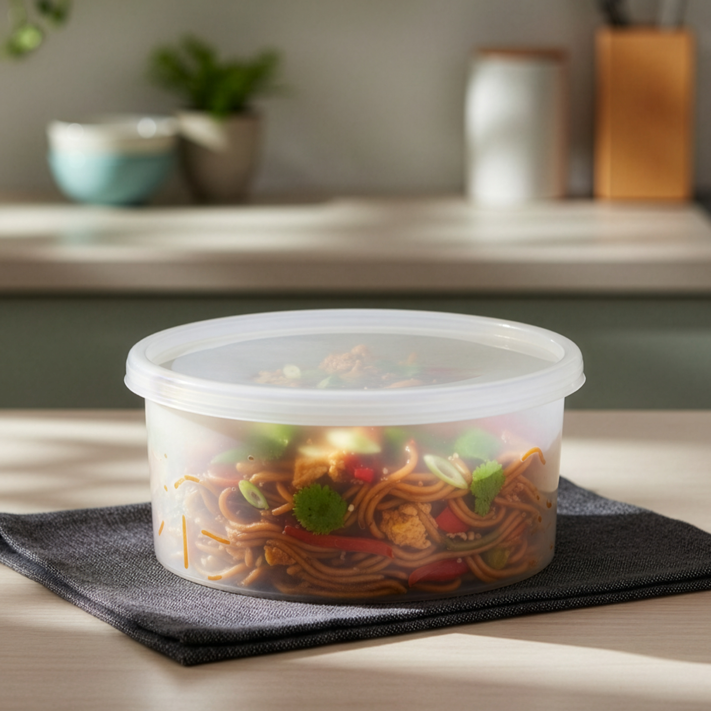 ROUND CONTAINER LOW W/LID (5016)