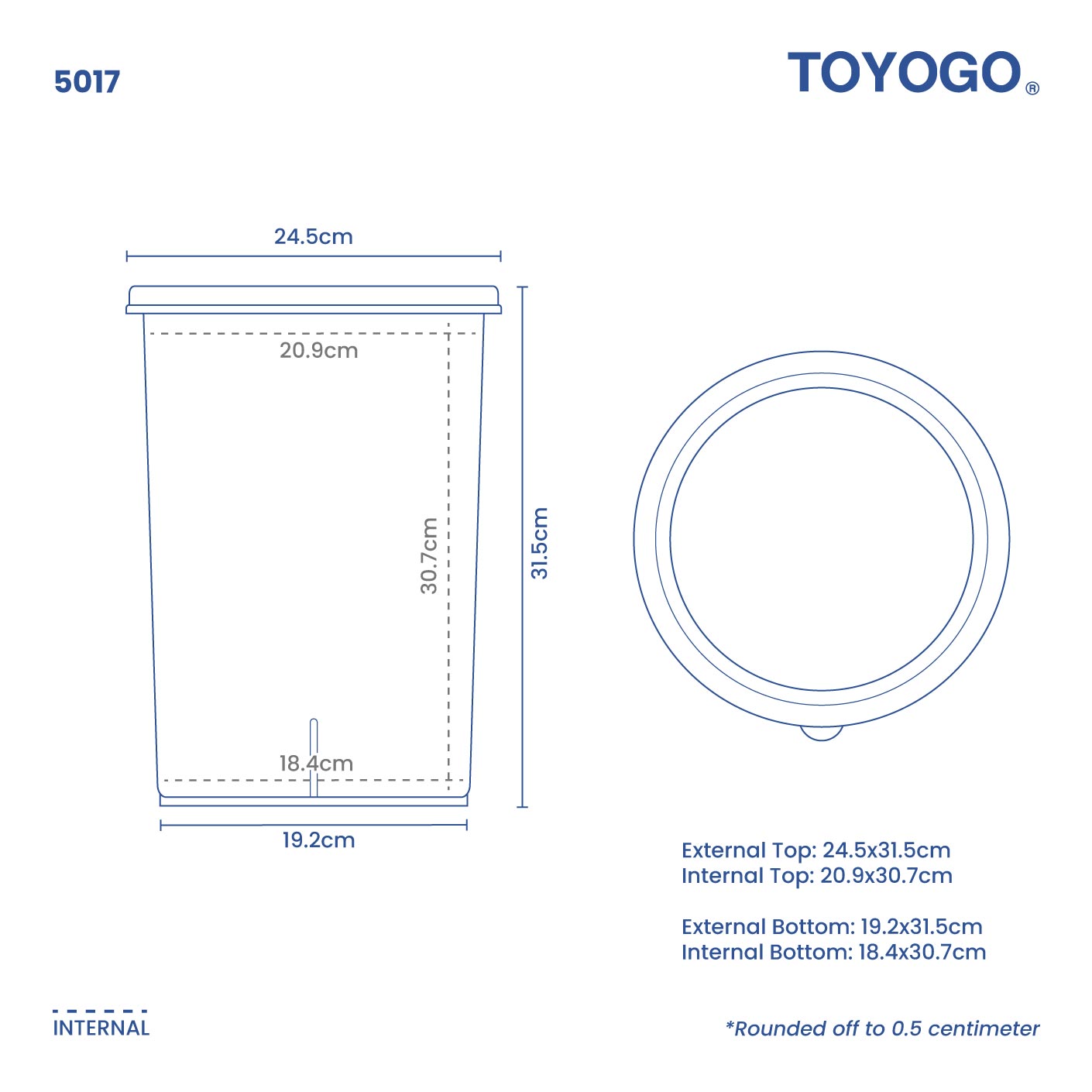ROUND CONTAINER W/LID (5017)