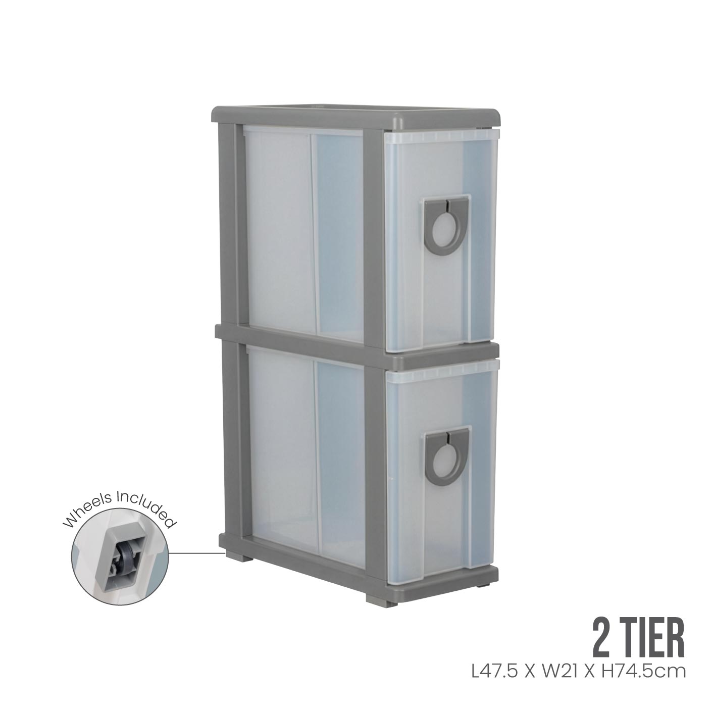 2 TIER SLIM KITCHEN DRAWER (502-2)