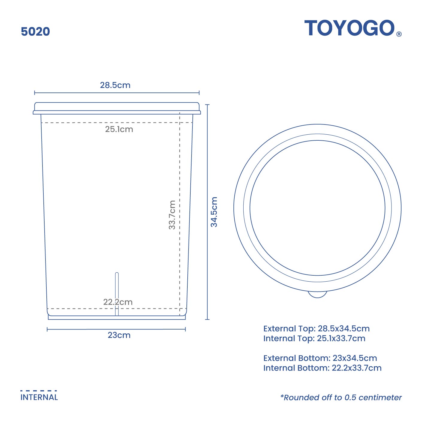 ROUND CONTAINER W/LID (5020)