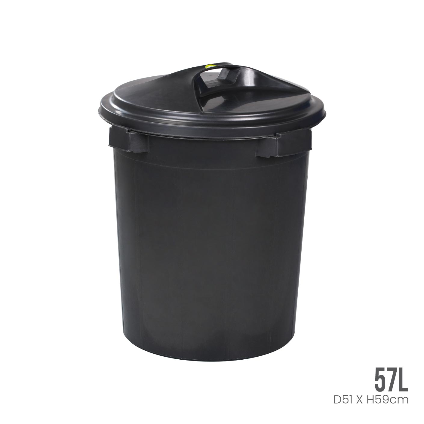 LUCKY PAIL W/LID 15 GAL (BLACK) (512-B)