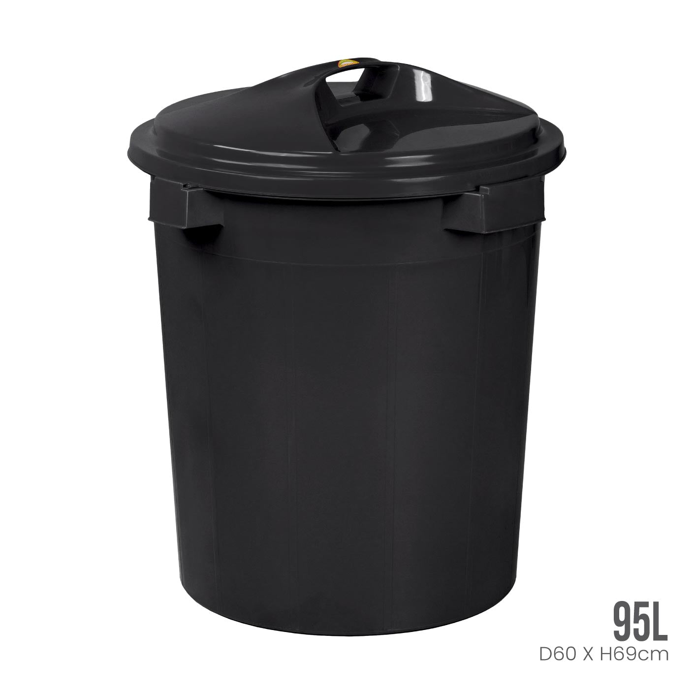 LUCKY PAIL W/LID 25 GAL (BLACK/GREEN) (518-B)