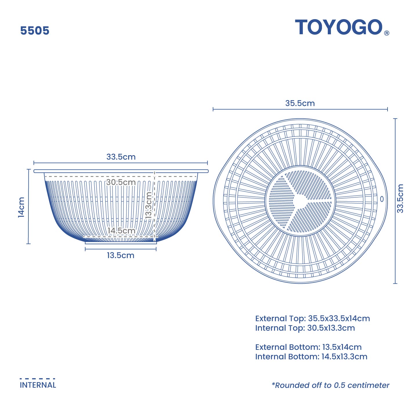 ROUND COLANDER NO.3 (5505)