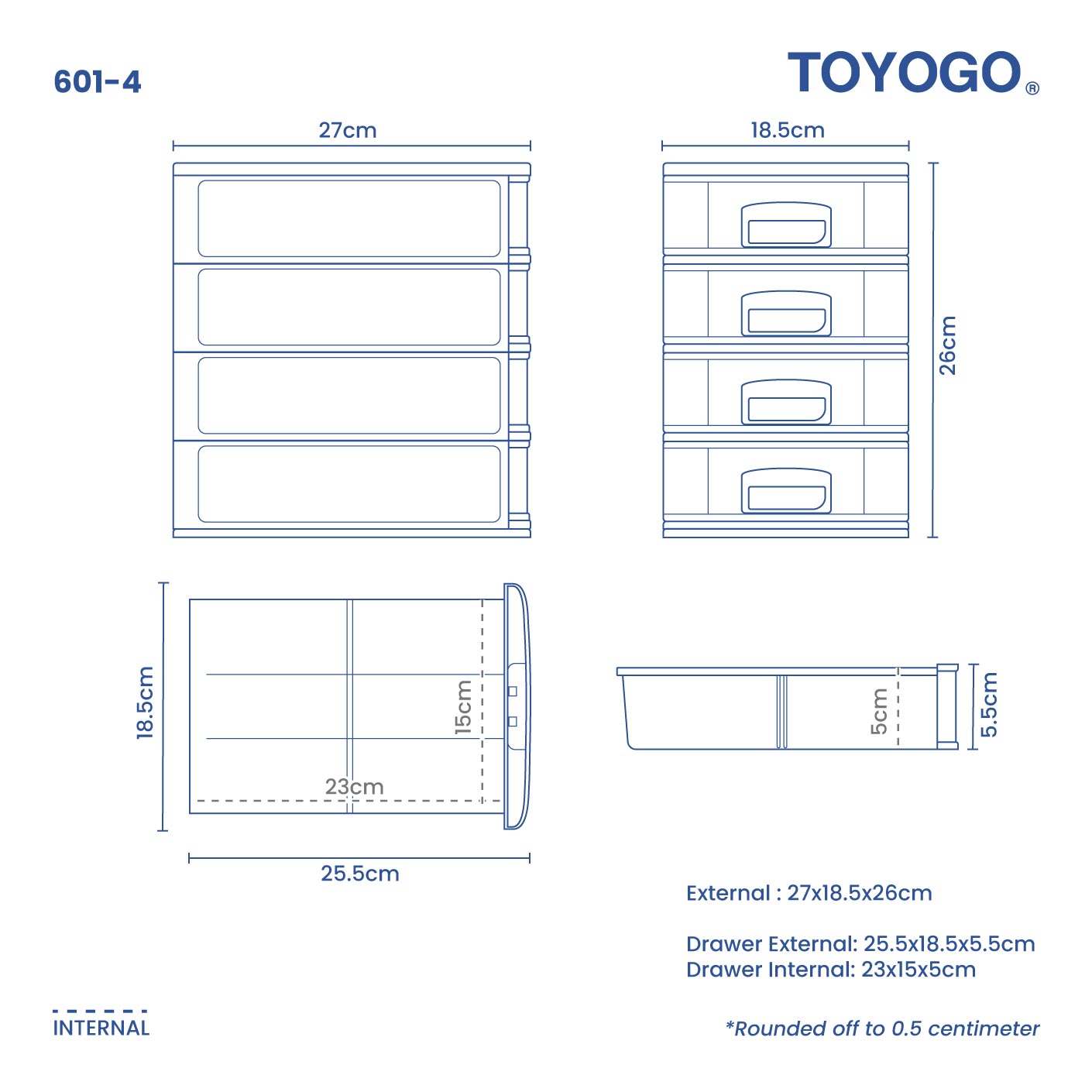B5 LURING DRAWER 4S (601-4)