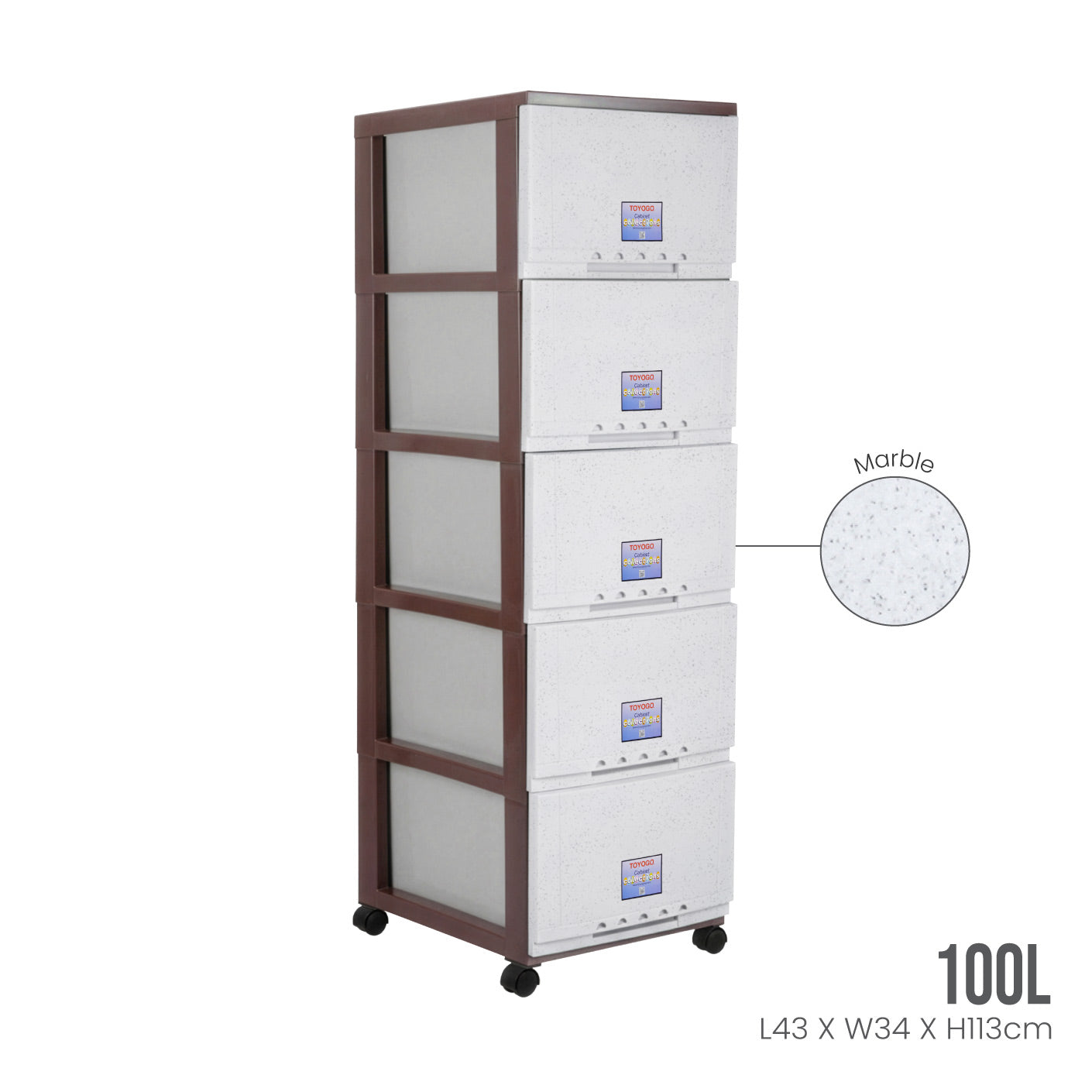 5 TIER CLASSIC CABINET W/WHEELS (607-5)