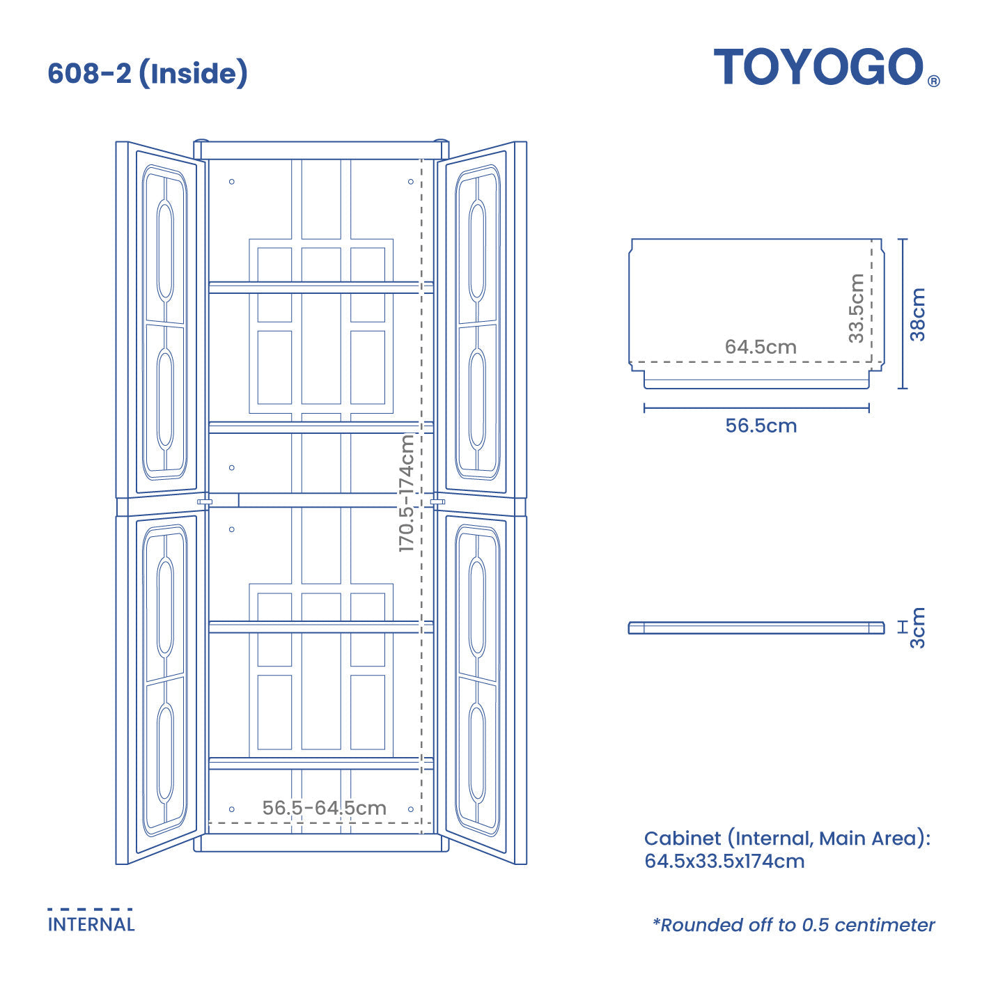 ITALIAN DIY CLOSET (HIGH 2DR) (608-2)