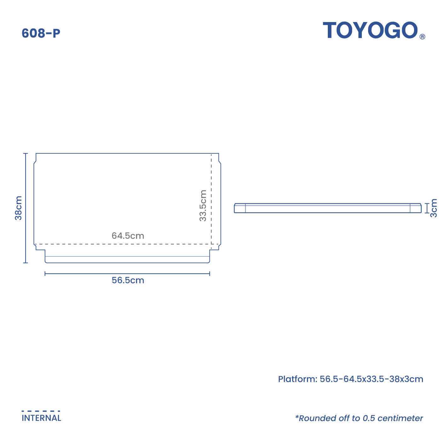608 INNER PLATFORM TRAY (608-P)