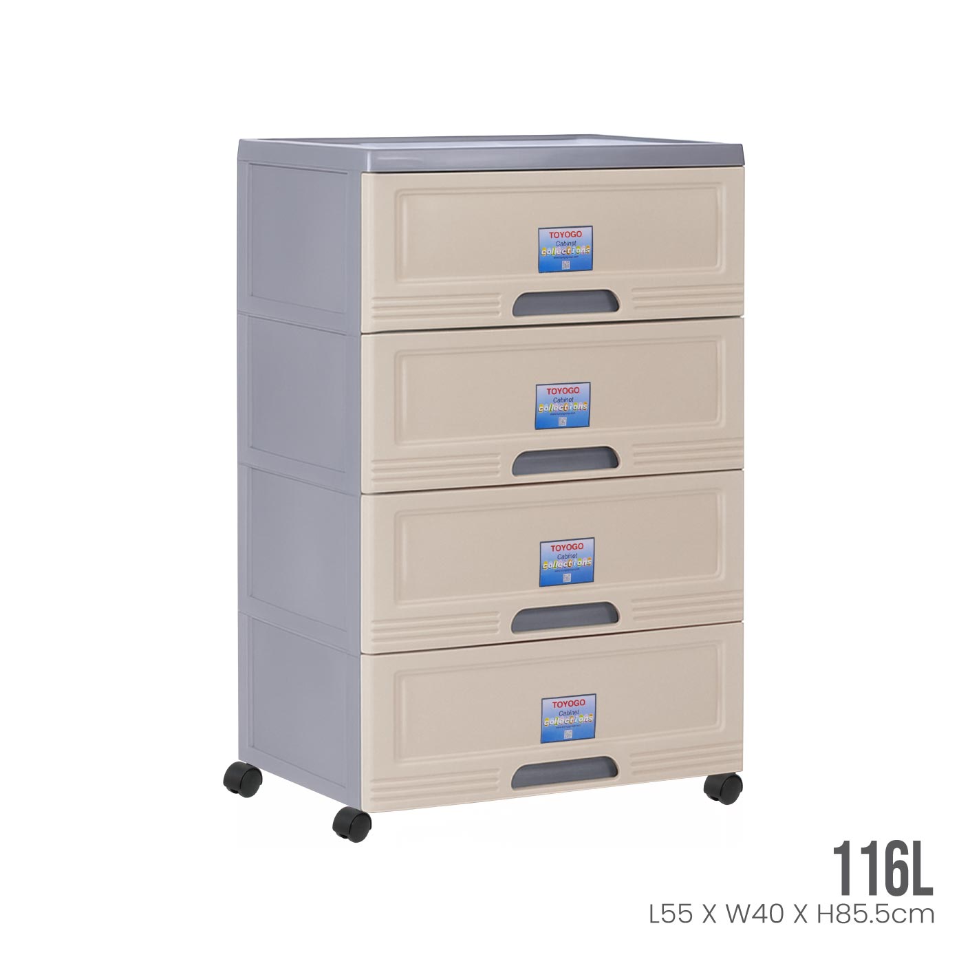 4 TIER WIBBY CABINET W/WHEELS (609-4)
