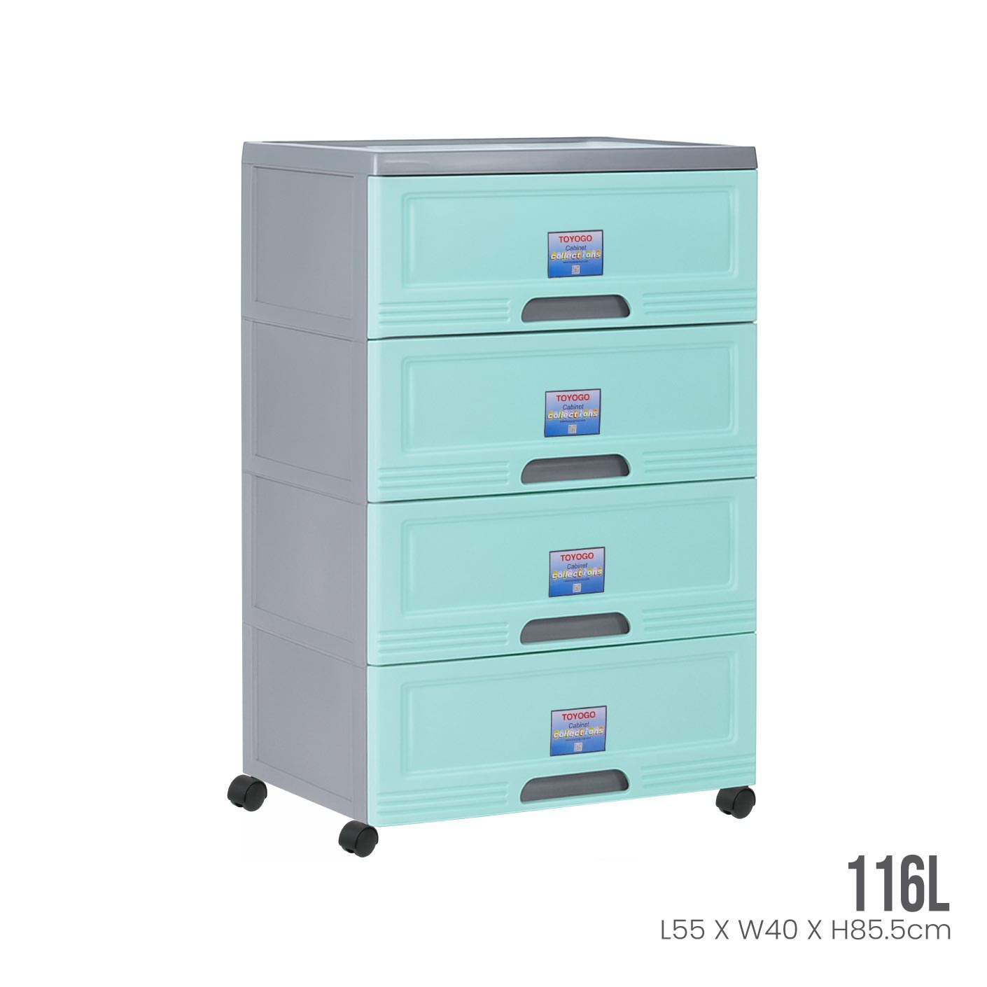 4 TIER WIBBY CABINET W/WHEELS (609-4)