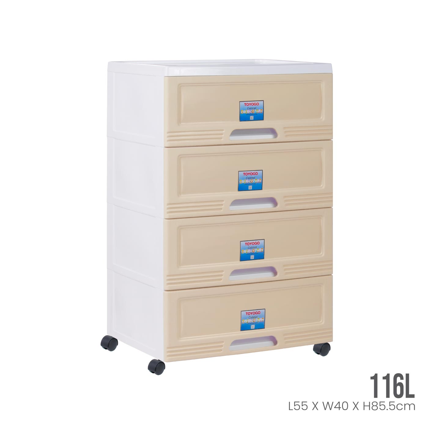 4 TIER WIBBY CABINET W/WHEELS (609-4)