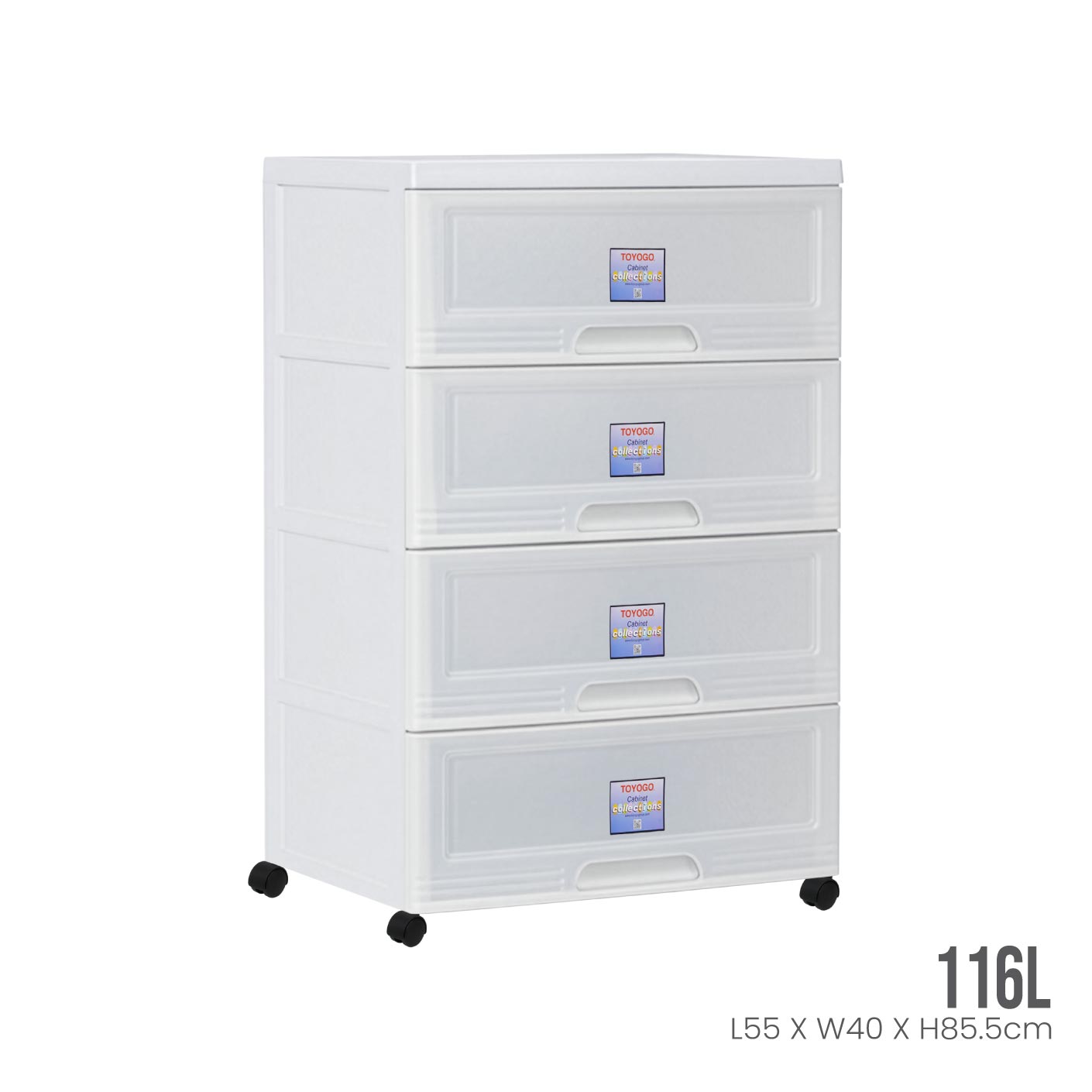 4 TIER WIBBY CABINET W/WHEELS (609-4)