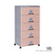 5 TIER WIBBY CABINET W/WHEELS (609-5)