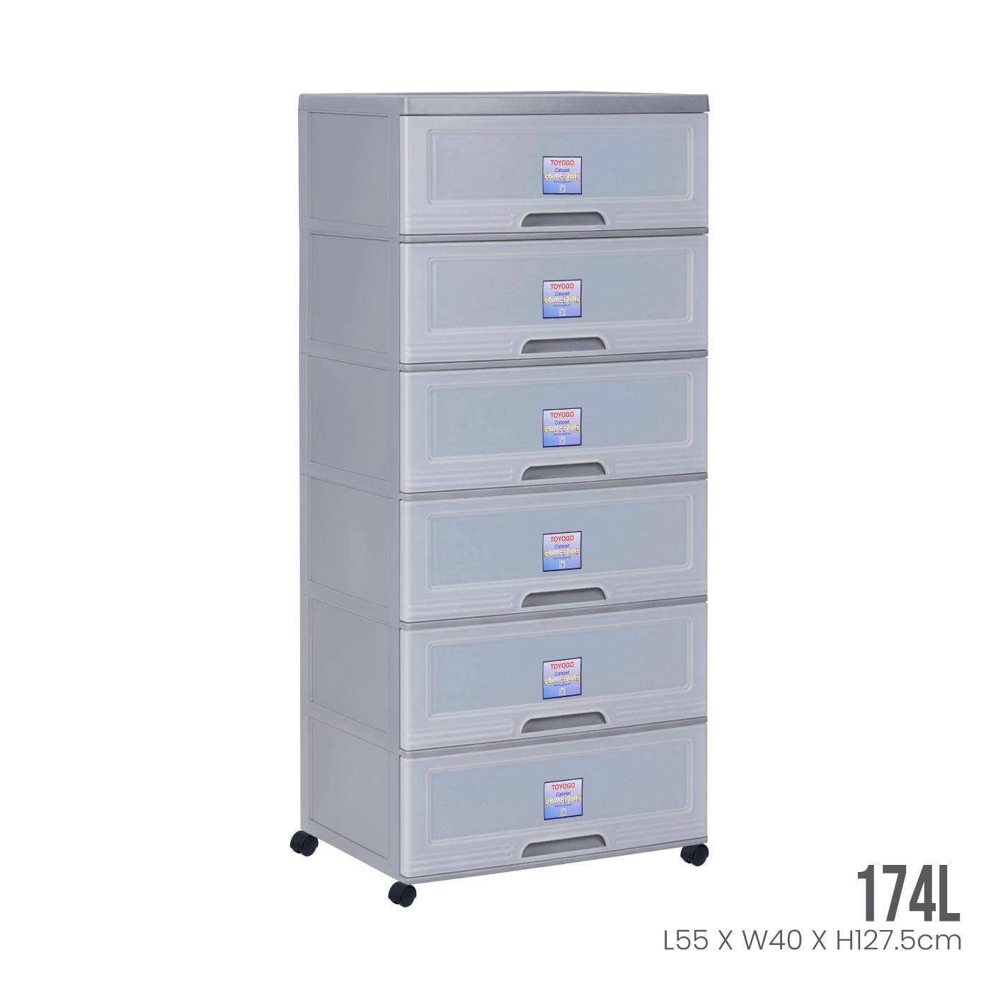 6 TIER WIBBY CABINET W/WHEELS (609-6)