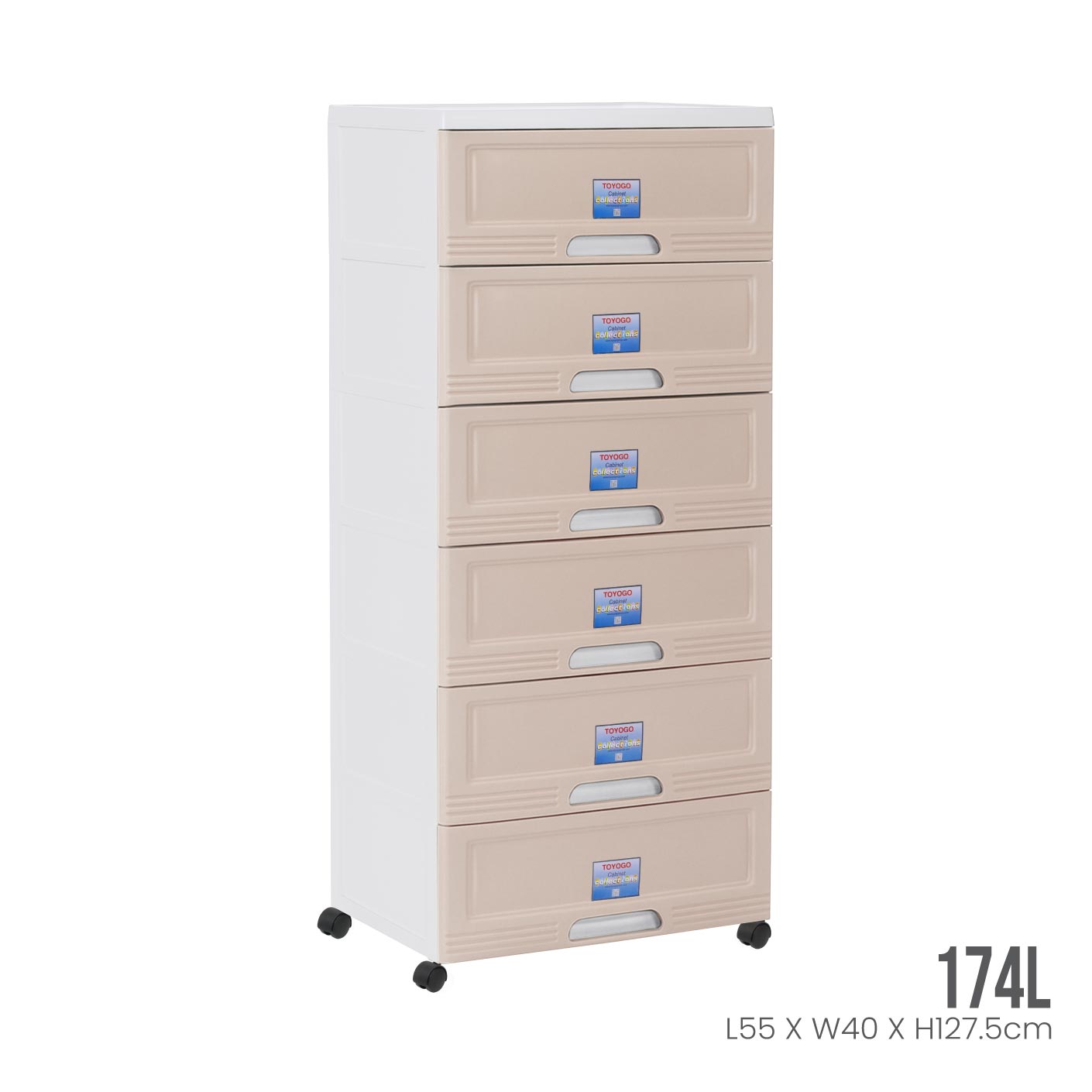 6 TIER WIBBY CABINET W/WHEELS (609-6)
